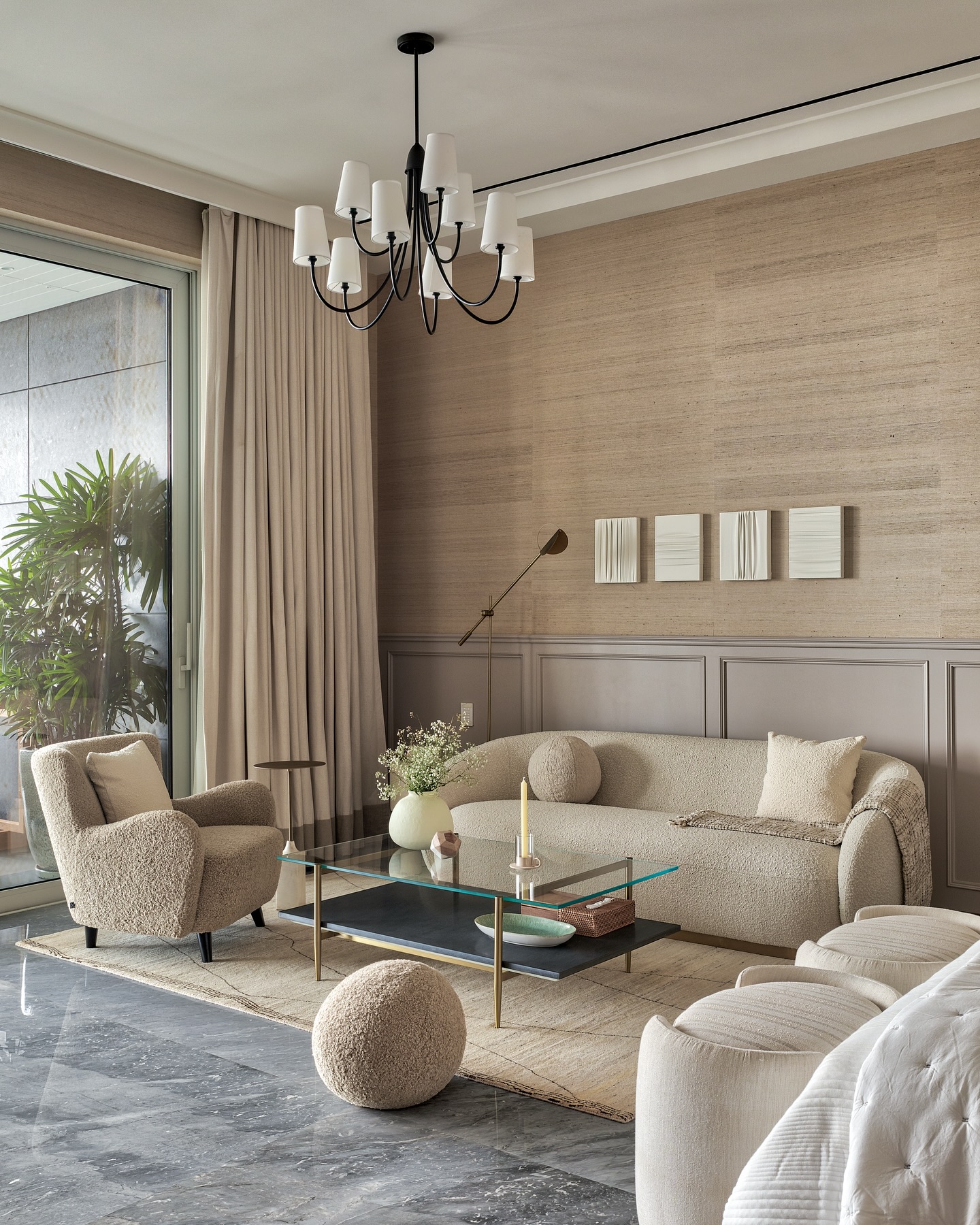 One of our favorite bedrooms, this neutral soothing space was created with a combination of greys, taupes and rustic beiges...
Creamy taupe mouldings envelope the textured woven walls beautifully.. The contrasts of ivory and grey marble blend seamlessly with the many wood tones on the room..
We love creating spaces with loads of layers and textures that create a feeling of depth and timelessness... 🤍
Interior Design & Styling: @casa_novo
Size: 5,500 sq.ft
Location: Mumbai, India
Project: Casa Three Sixty
📷: @pulkitsehgal7
#design #interior #homedecor #architecture #home #decor #interiors #homedesign #art #interiordesigner #furniture #decoration #interiordecor #interiorstyling #luxury #designer #handmade #inspiration #livingroom #furnituredesign #realestate #instagood #style #architecture #designinspiration #interior-decorating