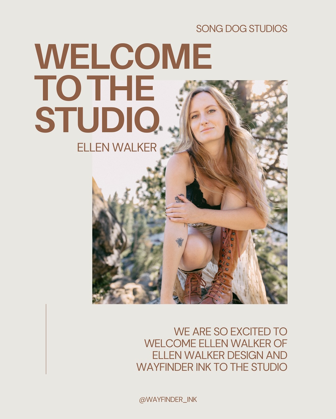 It is with so much joy that I introduce our newest artist in the studio, Ellen Walker of @wayfinder_ink and @ellen_walker_design
Ellen is a ceremonial handpoke tattoo artist, illustrator and designer who lives in Nevada City. She will be joining the studio part time as she travels between the mountains and the sea.
Coyote is our guardian and inspiration here at the studio, and like coyote, community and family are our guiding forces behind the work that we do here. At Song Dog Studios we “weave inked songs” as Ellen says, and guide you through the healing journey of tattoo.
We will be sharing regular Flash Days, and Ellen will be holding ceremony during private sessions when she is here.
Please join me in welcoming Ellen wholeheartedly to the studio. Give her a follow and click the link in our bio to join our mailing list to be the first to hear about upcoming visits, guest artists and events.
We are so excited to create with you in 2025!!
ᨆᨈᨉᨊ
Portraits 📸 by @sarah.j.bennett