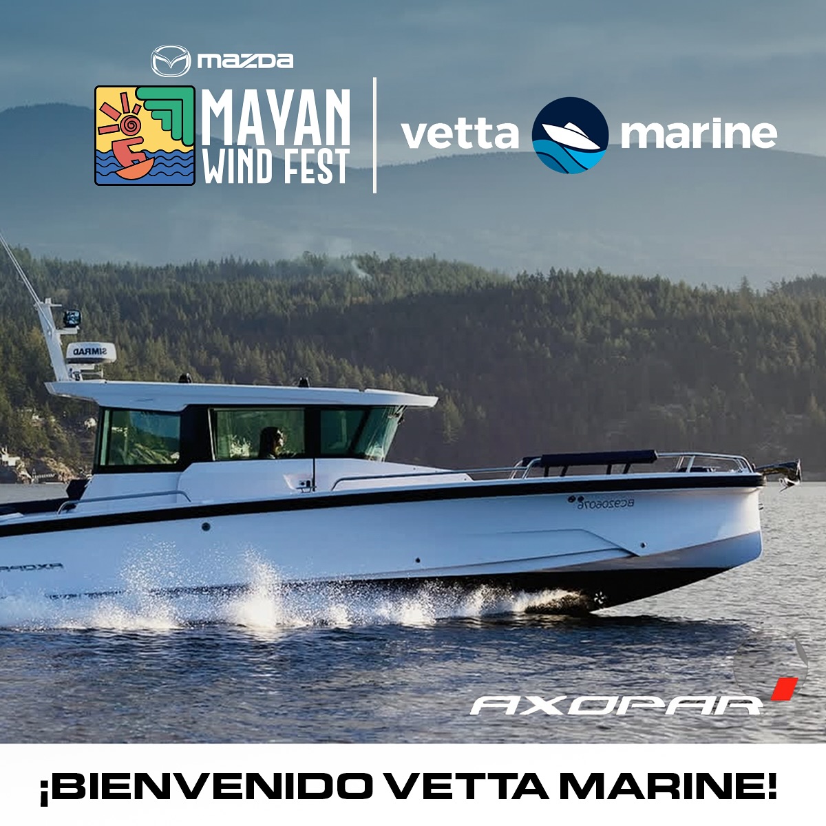 ¡Estamos emocionados de anunciar que Vetta Marine, distribuidor exclusivo en México de las innovadoras embarcaciones Axopar, será patrocinador oficial del Mayan Wind Fest 2025! 
Únete a nosotros para vivir la aventura del #MayanWindFest en el Caribe y disfrutar de la emoción que solo Vetta Marine y Axopar pueden ofrecer.
Para más información visita :mayanwindfest.com