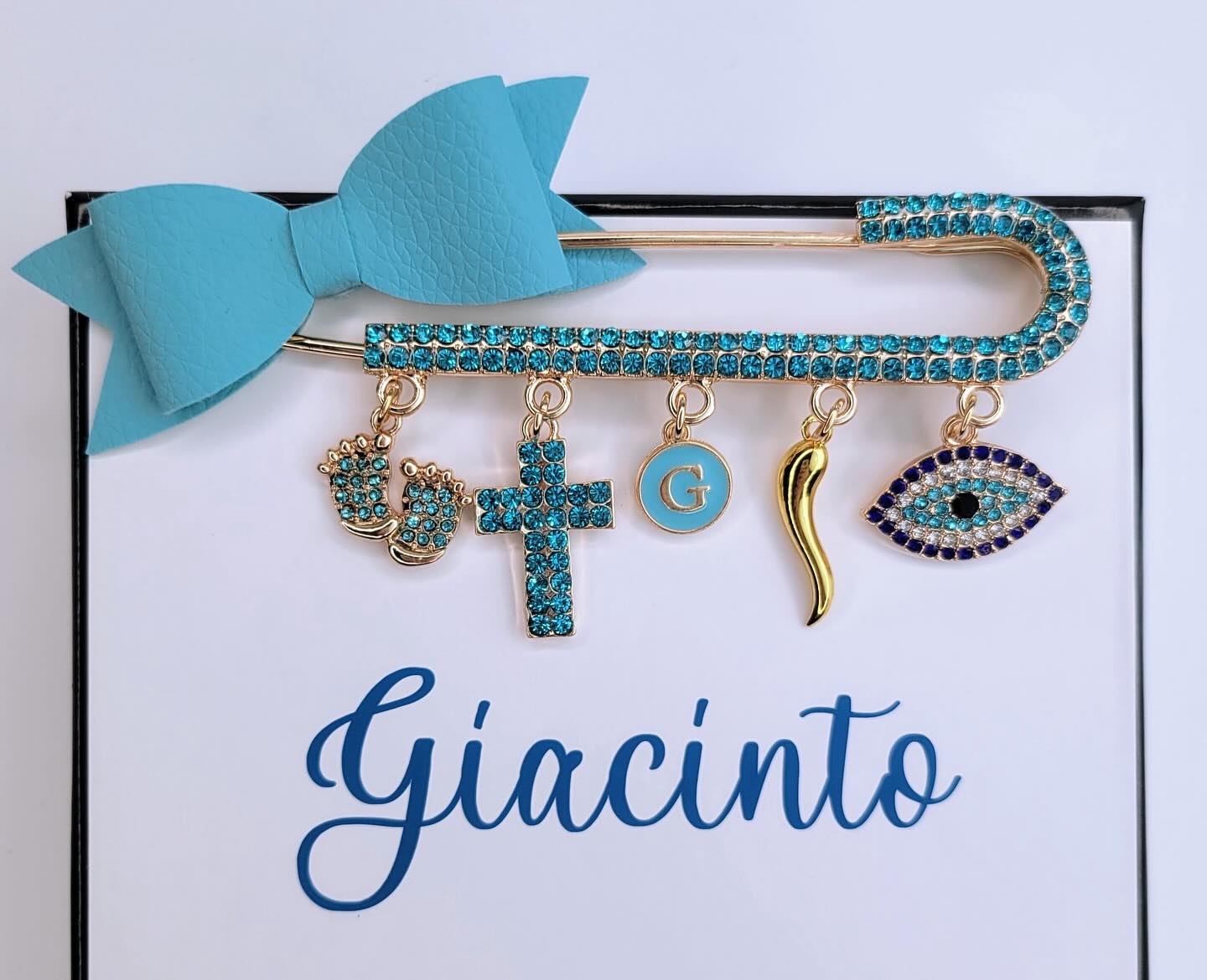 Welcome baby Giacinto!
-
-
-
-
#LuxGiftBoxes #strollerpins #babygift #babygirl #babyshower #personalizedgifts #strolleraccessories #torontogifts #gift #Toronto #evileye #malocchio #vaughan #supportsmallbiz #pretty #beautiful #christian #catholic #jewish #muslim #vaughan #babyshower #momlife