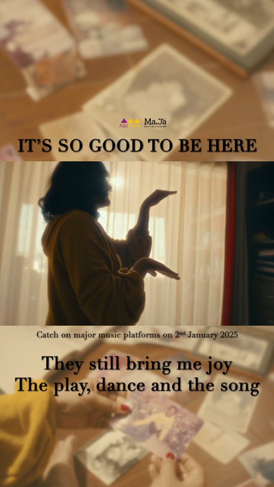 ✨ It’s So Good To Be Here by @mathangijagdishmusic
is more than just a song—it's a journey back to the simple joys and boundless wonder of our inner child. A gentle reminder to reconnect with the things that once filled us with awe and still hold the power to bring us joy.
🎵 Out now on all platforms - Link in Bio
Let it be your nudge to rediscover the magic. 💫 #ItsSoGoodToBeHere #NewMusic #OutNow
#AsliMusic #kjsingh #musiclabel
#nostalgia #music #song