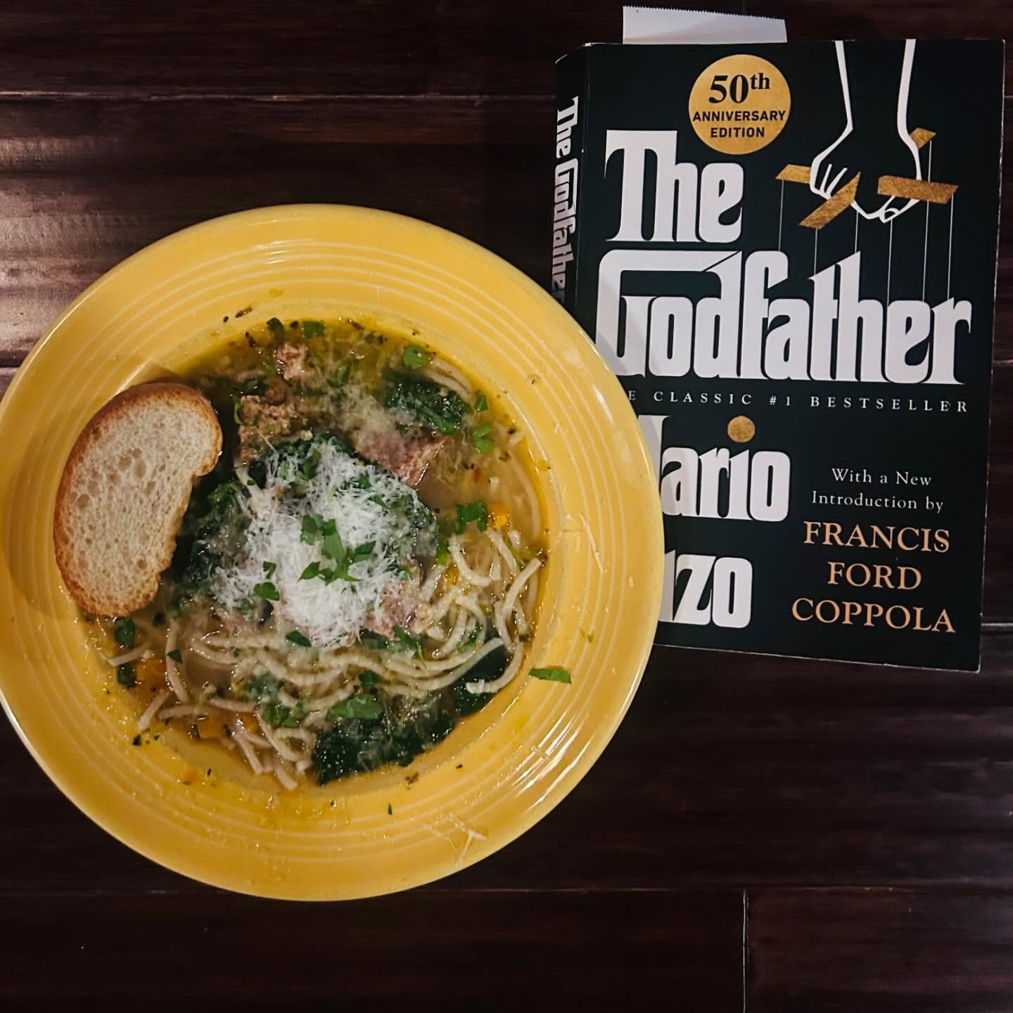 Italian wedding soup for this cold night. We are shutting it down tomorrow and likely Wednesday so come warm yourselves with some soup and a good book. As always, stay safe! #doyouwannabuildasnowman