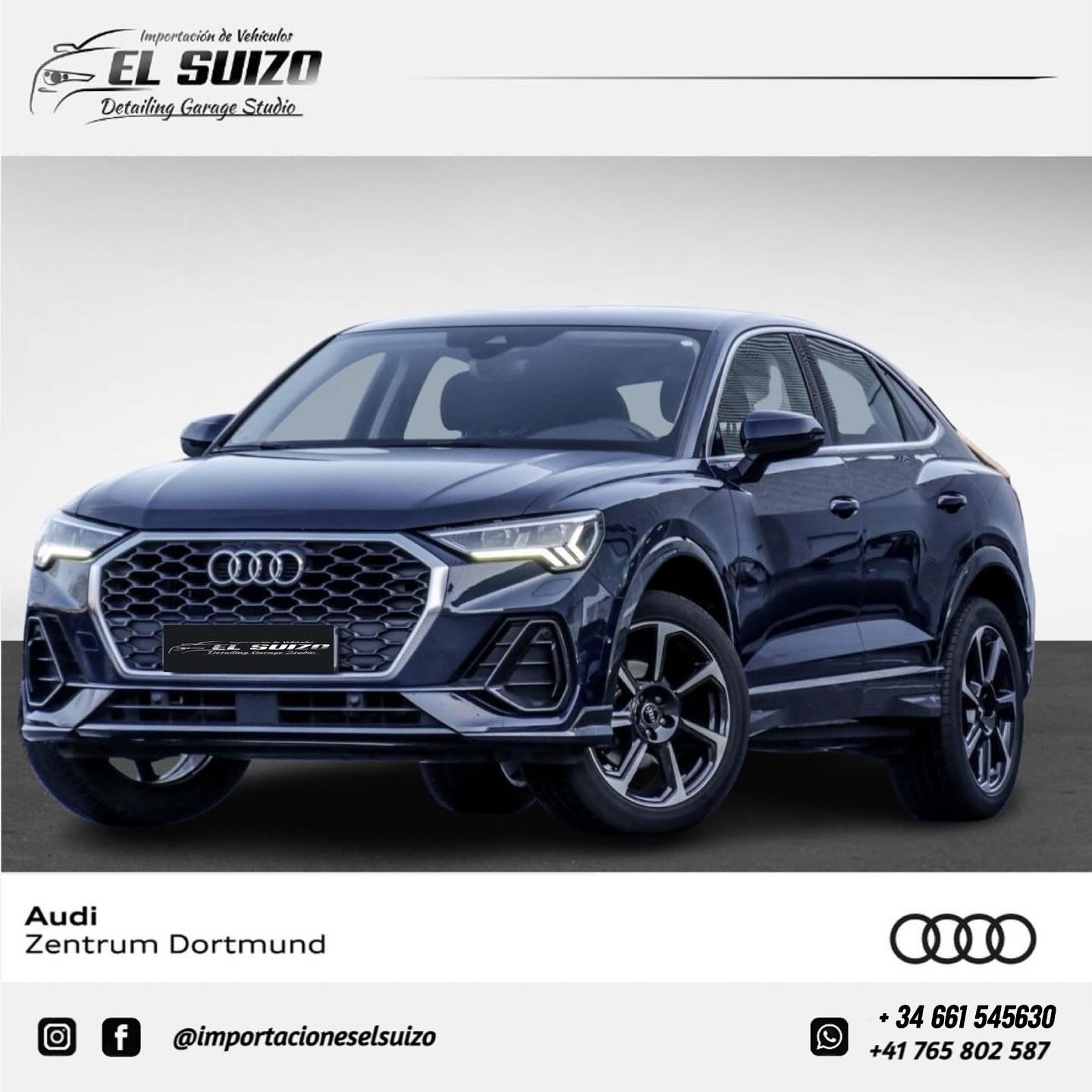 💥Audi Q3 Sportback 💥
💶💶💶31.000 💶💶💶
‼️VEHÍCULO SOBRE ENCARGO ‼️
⚙️ Manual
🚀 150 CV
🧳53.731 km
🎂➡️ 10/2020
⛽️ Gasolina
⚠️ Equipamiento ⚠️
🔵 Faros Led MATRIXLED
🔵 Paquete brillo
🔵 Paquete invierno
🔵 Sensores luz y lluvia
🔵 Vehículo proveniente de concesionario oficial
🔵 Asistente de luces altas
🔵 Llantas 19 Audi Sport
🔵 Advertencia cambio de carril
🔴 Vehículo en muy buenas condiciones con libro de mantenimiento y proveniente de concesionario oficial
🔴 El precio anunciado ya incluye los gastos y transporte a la península.
🔴 El anuncio no supone obligación alguna.