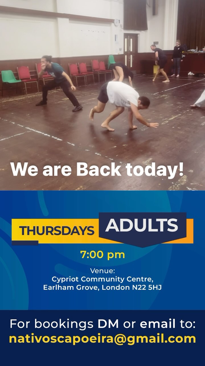 TODAY First class of the year!
Let’s go 🔥
@capoeiranativoslondon
Monday 13th of Jan Next one
Register for your intro Sessions
Link in bio