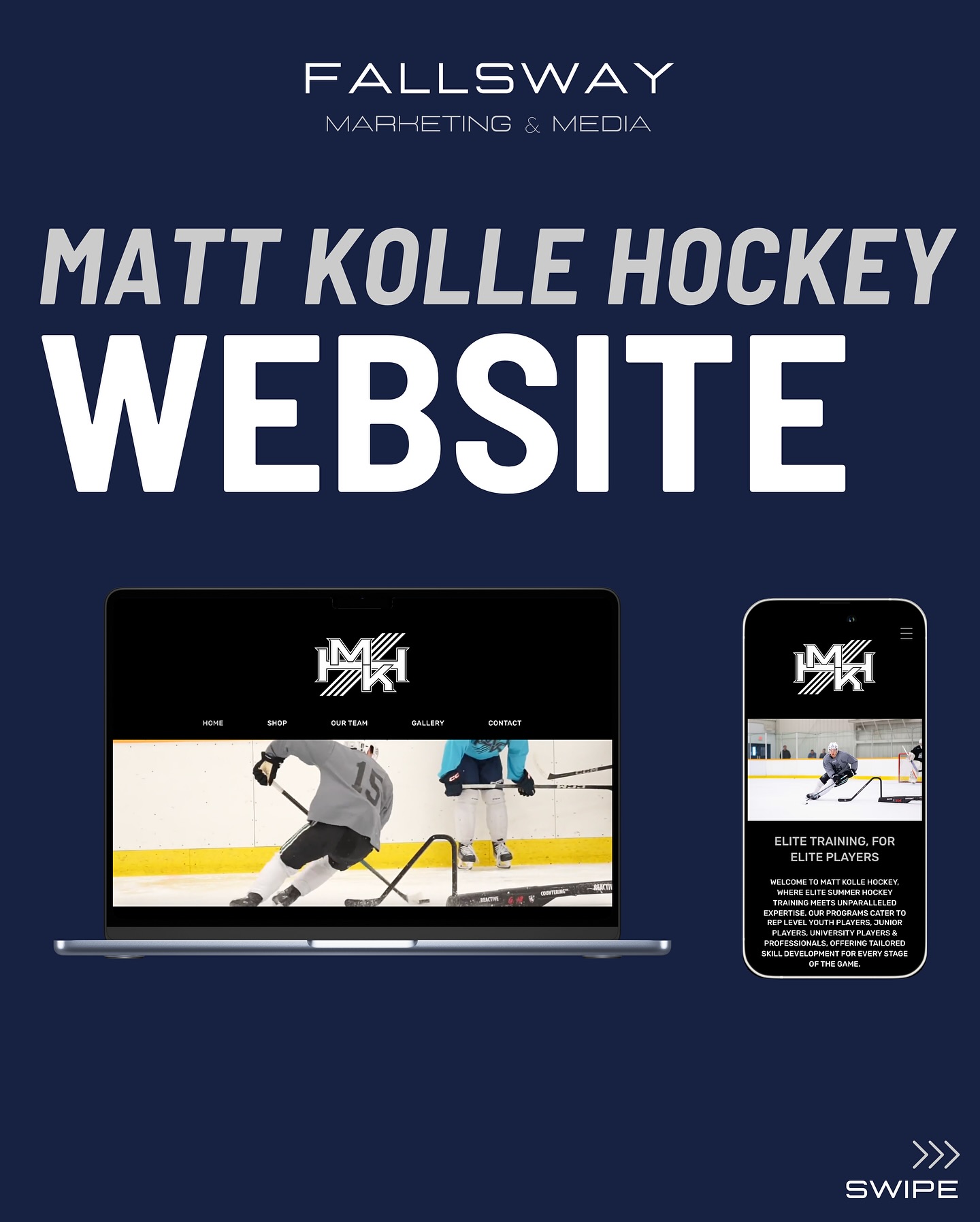 New Website Launch!🚨💻
We’re excited to share the sleek and functional e-commerce site we built for @mattkollehockey 🏒
Our goal was to create a modern platform that highlights their elite hockey programs while making registration and navigation seamless for users.
Check it out ➡️ mattkollehockey.com
#WebDesign #ECommerceWebsite #MarketingAgency