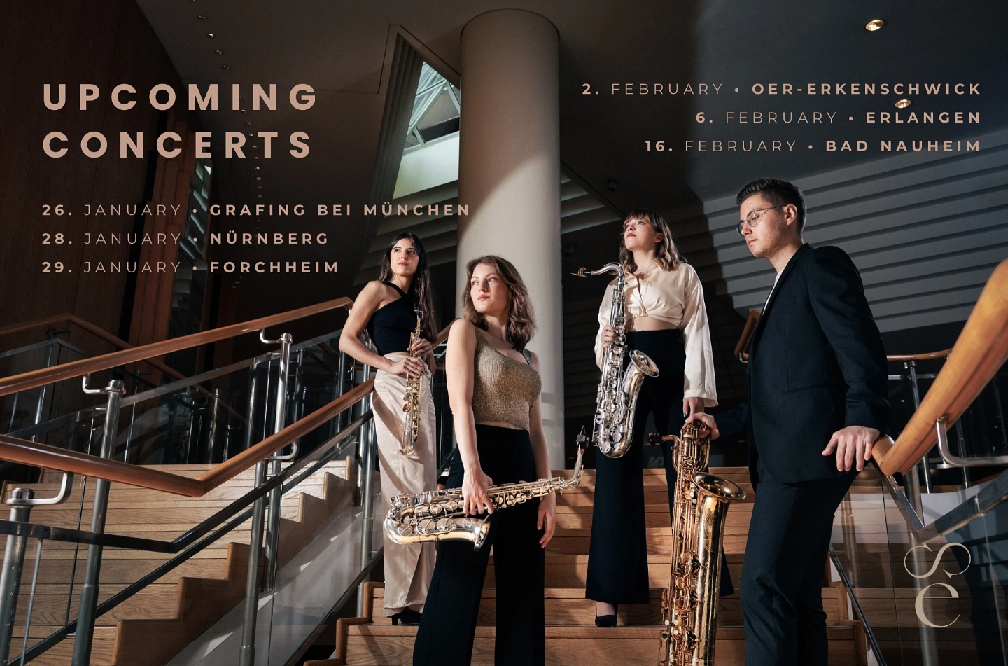 🎷✨ Start the new year with music! Check out Eternum Saxophone Quartet’s upcoming concerts and join us! See you there! For more information check our website.