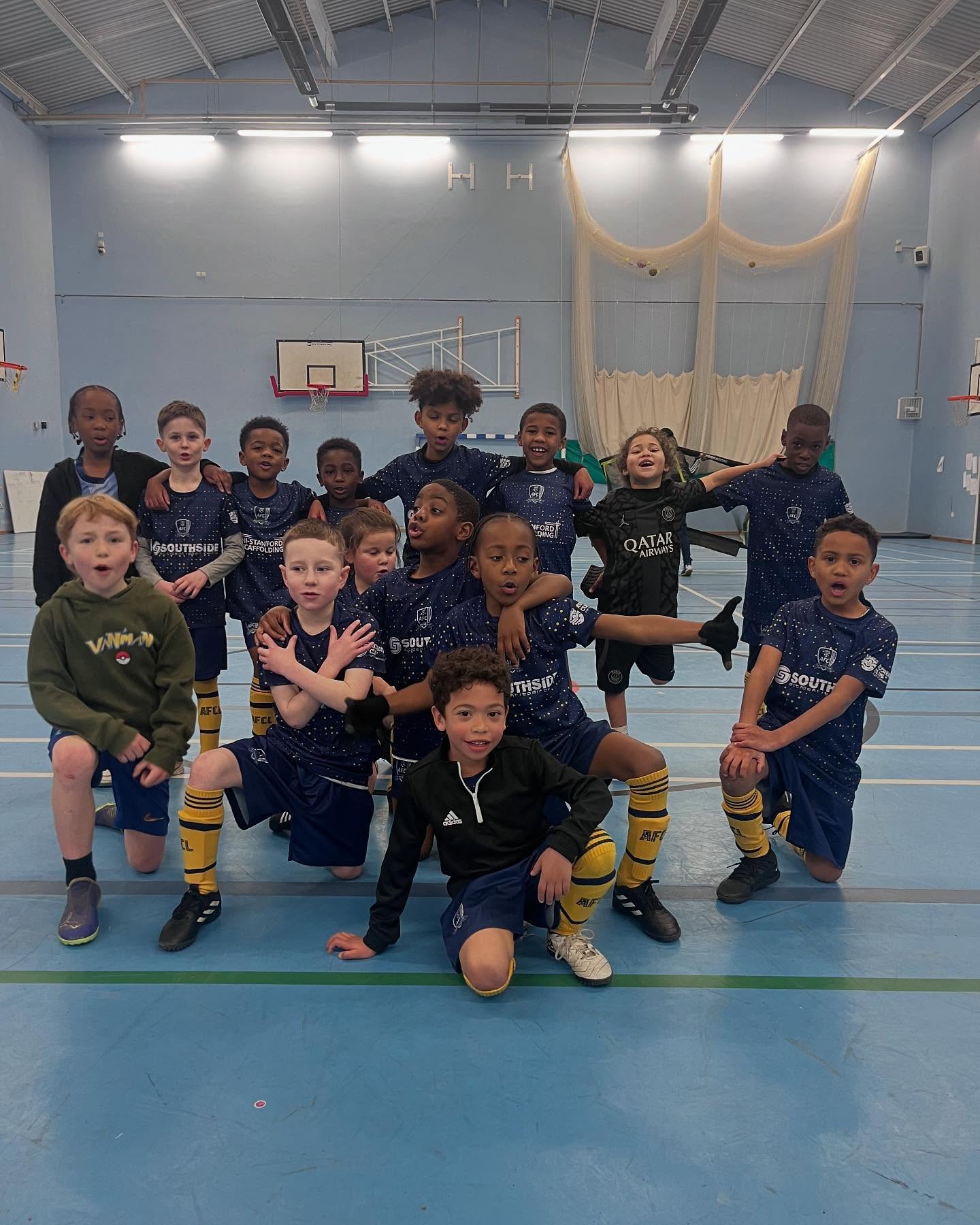 Break’s over! U7’s and U8’s are back to work with our first session — futsal time!