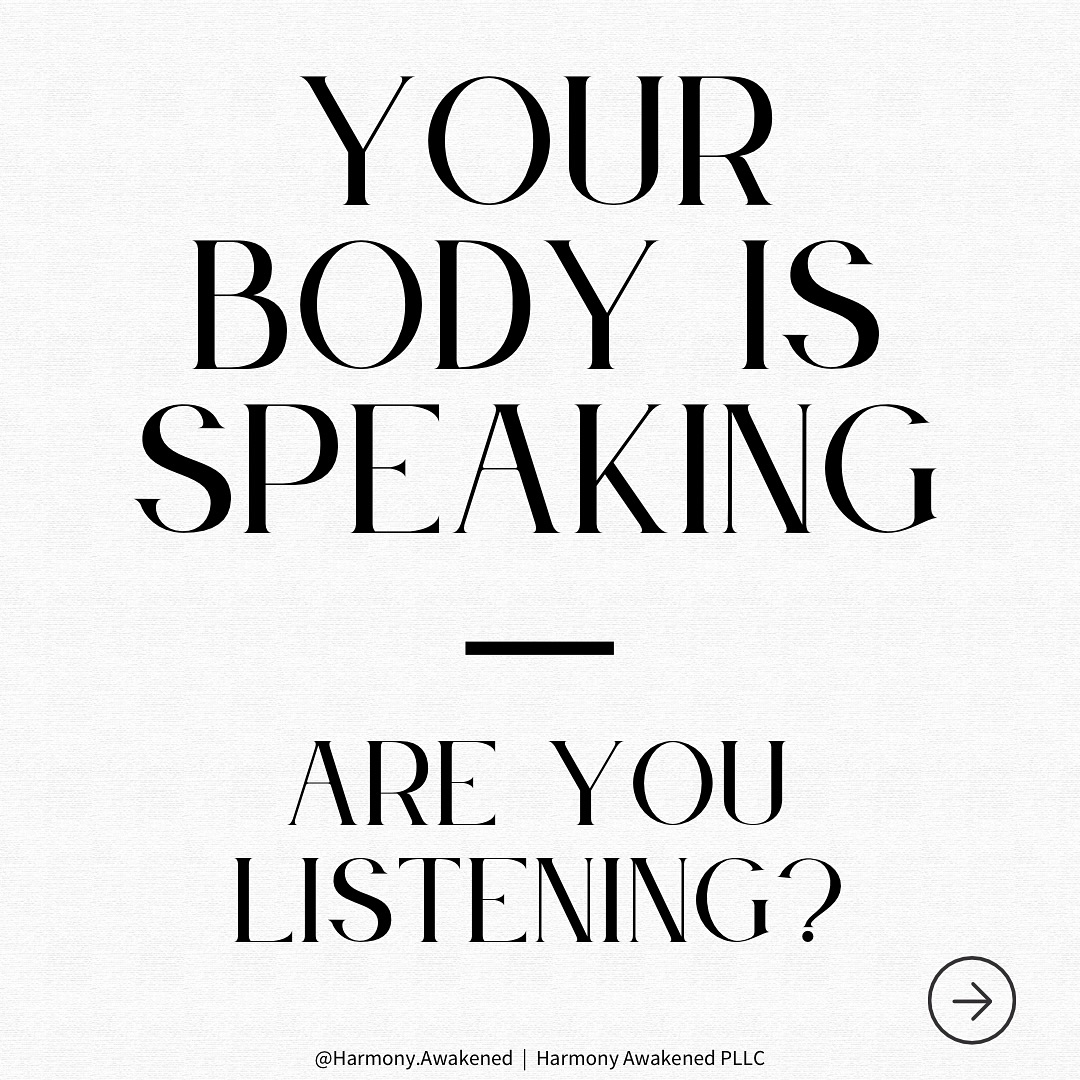 When was the last time you felt fully relaxed? No pain in your back, no tension in your shoulders, no restriction in your neck? 😌
Our bodies are always communicating with us, gently nudging us with whispers: a slight tension here, an ache there, or a feeling of fatigue. These are signs, soft reminders that something needs attention. ⚠️
But when those whispers are ignored, the body speaks louder-sometimes with pain, discomfort, or even illness.
Why wait until your body has to scream for you to hear it?🗣️
Take a moment this week to pause, tune in, and care for yourself. Support your body’s natural ability to function optimally by addressing those small signals before they become something bigger.
🪷At Harmony Awakened, I focus on helping you connect with your body through intuitive and client-led bodywork, allowing you to reset, release, and find relief.
Let’s listen to and support your body together.
📅 Take advantage of my launch specials and book at a discounted price of $80/hour and earn the opportunity for a free full hour choice of service before the month of January is over.
#BodyAwareness #SelfCare #NervousSystemSupport #FasciaCare #CraniosacralTherapy #MyofascialRelease #PreventativeHealth #CFT #WellnessJourney
#MindBodyConnection