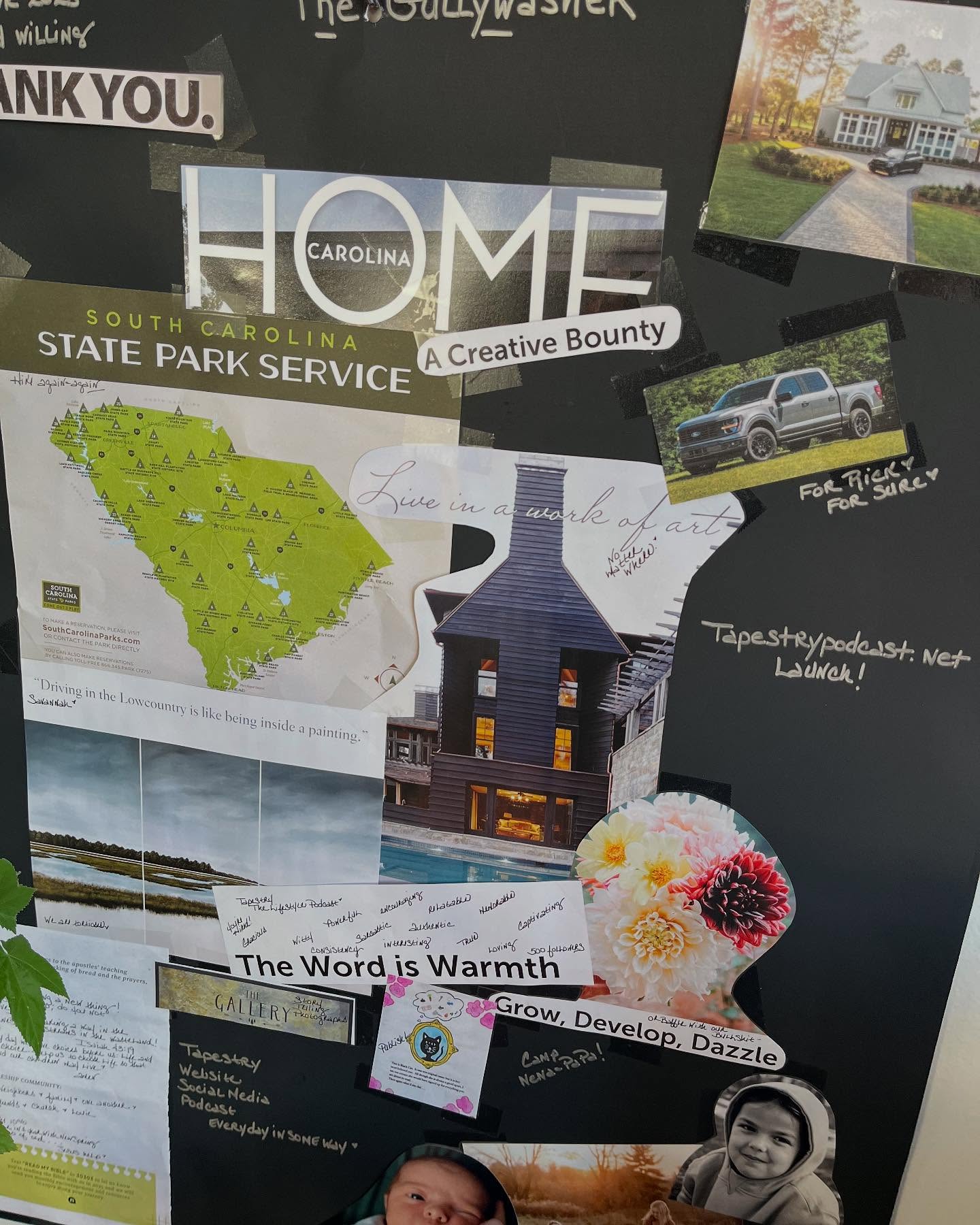 Cheers to @stacydcamp for letting us know it’s National Vision Board Day! How’s that for timing? We’re incredibly proud to launch tapestrypodcast.net where you can find our latest episode: GPS #donebeatsperfect