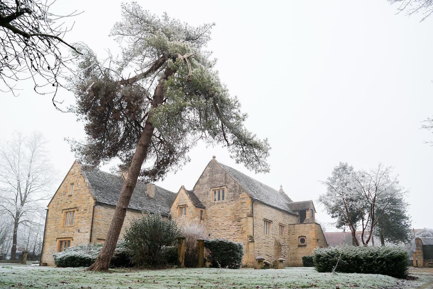 Bretforton Grange in the wintery sun