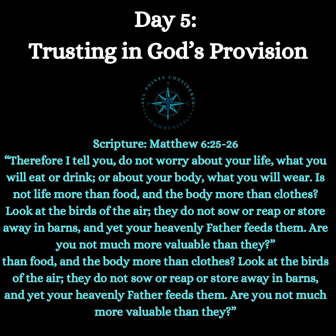 Monday Jan 6, 2025…Day 5 Focus