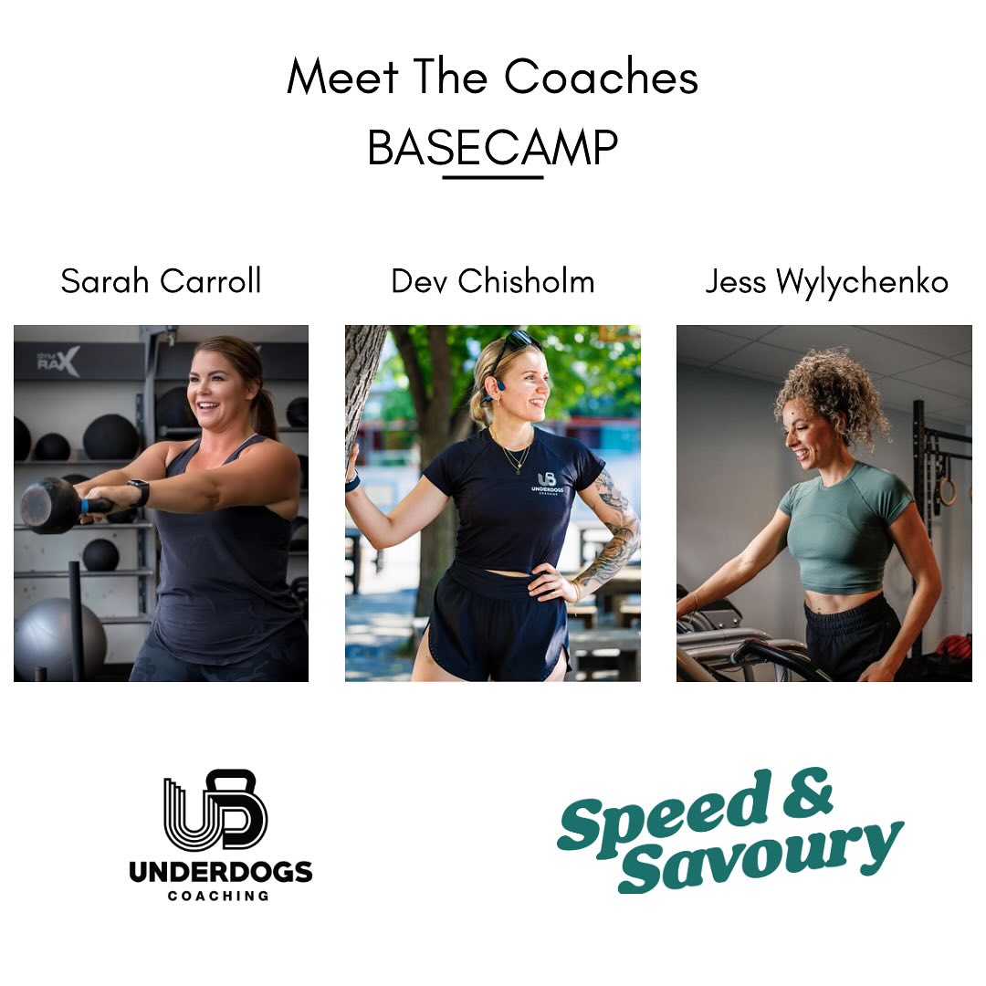 MEET YOUR BASECAMP COACHES
Want to know more? Follow the coaches below.
@speed_and_savoury
@devanchisholm
@underdogs_coaching
#community #runtrainfuel #runcoach #onlinetrainer #personaltrainer #dietitian #nutrition #underdogscoaching #speedandsavoury