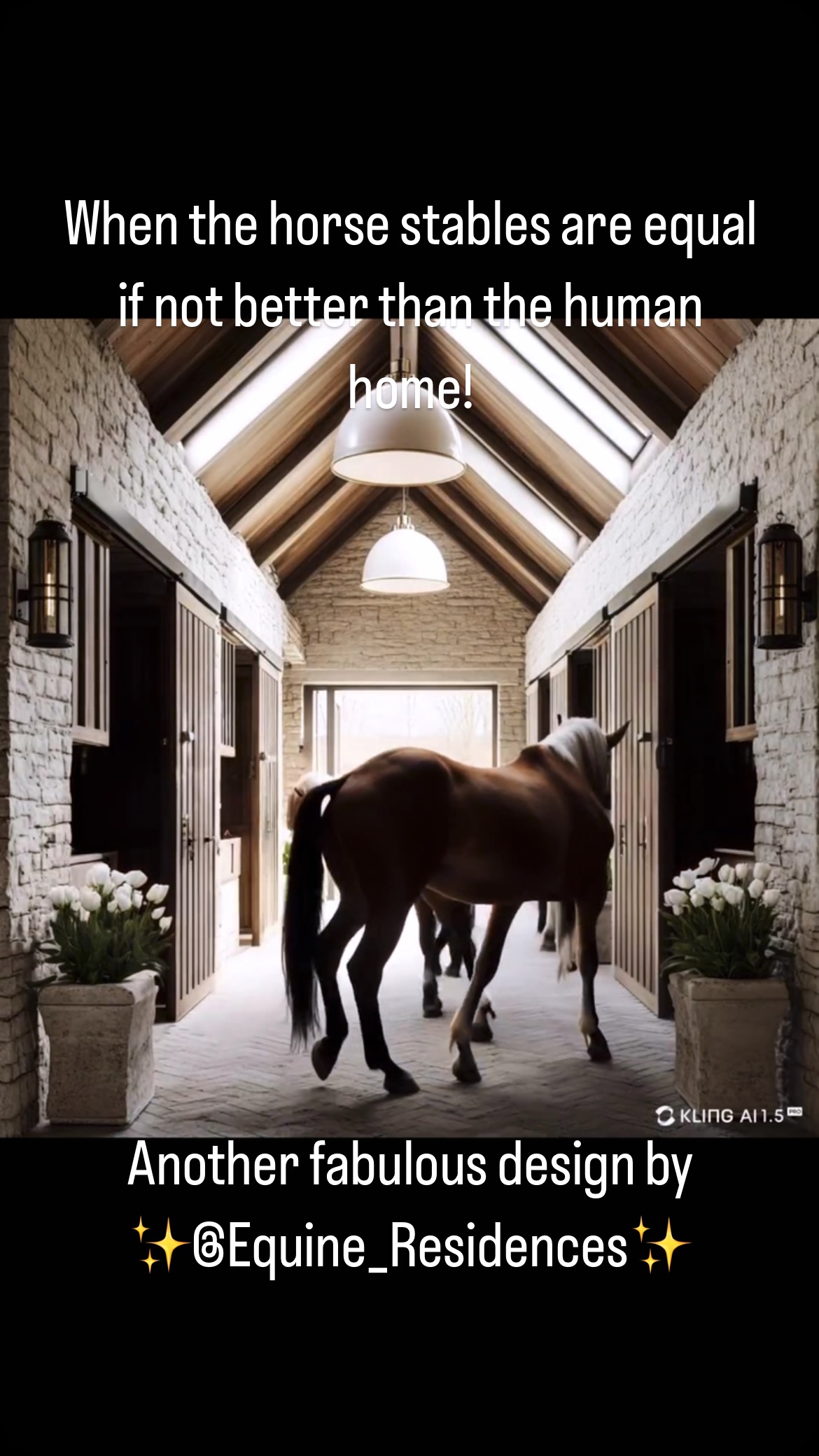 When the stable design is nicer than most homes, that’s where I want to be!🤩
@equine_residences
**THESE IMAGES ARE AI**
**We are currently seeking coyrights on all material so while pending consider them copyrighted to Equine
Residences TM**
#naturalMaterials, #Stone #wood #rocks #horsestables #horses #interiordesign #stalls #highenddesign #architecture #horsefacility #stallungen #designinspo #pferde #onlythebest #aigenerated