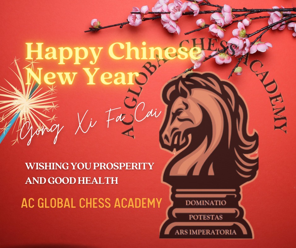 As we step into the Year of the Snake, may your moves be as strategic as a well-planned chess game, your victories as sweet as a checkmate, and your journey filled with wisdom, courage, and endless opportunities. 🐍
Like the King on the chessboard, may you always stand tall in the face of challenges. May your mind be sharp as a Queen's sweep across the board, and may every Pawn's step bring you closer to greatness. 🏆
AC Global Chess Academy wishes everyone a year of triumph, growth, and winning moves in all aspects of life! 🏅💥
#ChineseNewYear #YearOfTheSnake #CheckmateIn2025 #ChessAndNewYear #StrategicSuccess
#chessnotcheckers