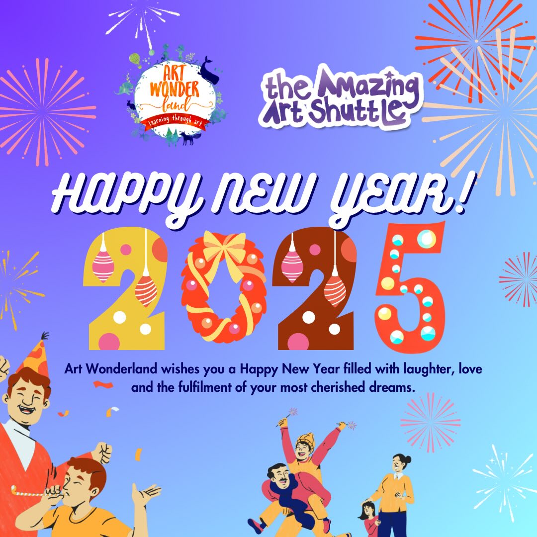 Happy New Year from all of us at Art Wonderland! We hope your year is off to a fantastic start. Our teachers are thrilled to welcome back our incredible students and can’t wait to see the amazing artworks they’ll create. What kind of masterpieces do you think we’ll bring to life together this year? 😍
Wishing you a year filled with joy, creativity, and the fulfillment of your dreams! 🥳🎉
#happynewyear #offtoagreatstart #artclasssg #bugisartstudio #childrenartclassessg #artstudiosg #childrenartstudio #funwithart #newyeardreams #firstweek #2025 #artsg