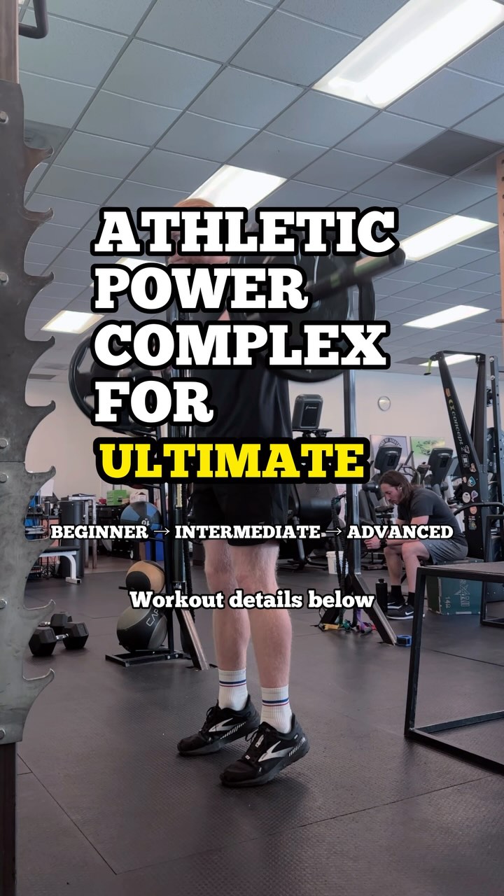 Try this complex out on your next leg day!
This complex pairs a barbell “strength power” movement with a “true power” jump.
‼️IMPORTANT‼️
Combining exercises for the heck of it won’t get you anywhere. The goal here is to combine two exercises that compliment different parts of the “generating maximal intent” side of training. If you’re unable to do these movements with max intent you’re wasting your time. Spend time on them separately before combining them.
Complex movements like these can improve overall strength, power, and problem-solving ability. All of which make you a better athlete.
Workout details:
👉 2-4 sets of 3-6 reps for each exercise
👉 2-4 minutes of rest between sets
👉 Choose weights and box heights that let you maintain max output while being challenged#
Expanding your movement library is one of the greatest tools as an athlete. I highly encourage everyone to put the time in to research more complex exercises and practice them!
#ultimate #ultimatefrisbee #frisbee #workout #personaltrainer #training #strength #strengthtraining