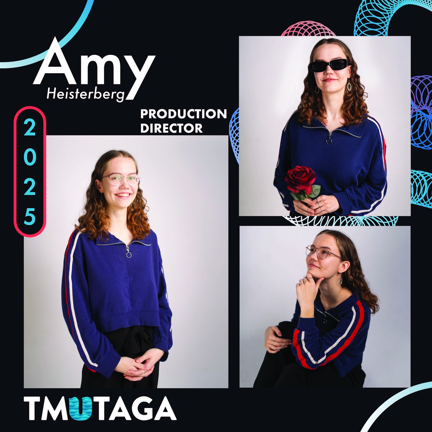 Meet TMUTAGA's production team!
Hello! I’m Amy, and this is my second year as Production Director for TMUTAGA! 📚I’m a fourth-year GCM student working towards a concentration in Publishing and a minor in Philosophy. I am very excited for this year’s production efforts and cannot wait to hold the final journal in my hands!
Some fun facts about me, I love circus arts and enjoy reading mystery books, listening to music, and baking (I make the most amazing nanaimo bars). Feel free to reach out to me at @amy.heisterberg with any questions!