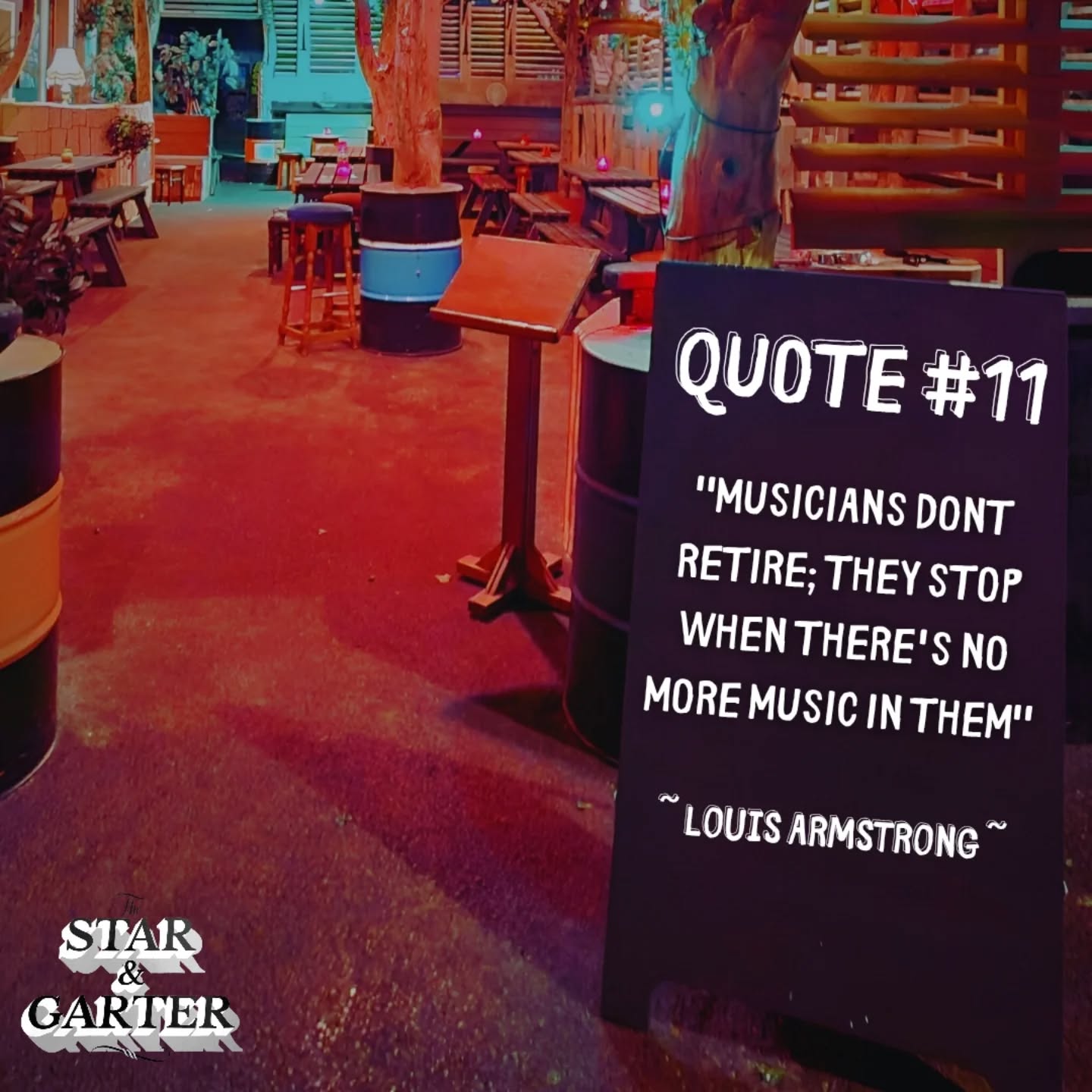 QUOTE OF THE WEEK #11
"Musicians don't retire; they stop when there's no more music in them" ~ Louis Daniel Armstrong,
- nicknamed "Satchmo", "Satch", and "Pops", was an American trumpeter and vocalist. He was among the most influential figures in jazz. His career spanned five decades and several eras in the history of jazz.
#quoteoftheweek #quotes #weekly quotes #starandgarterbristol #stpaulsbristol