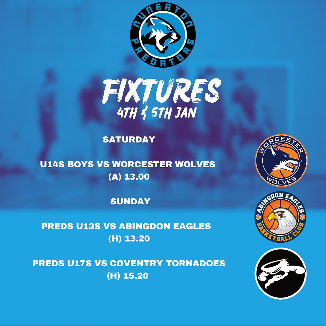 Happy New Year everyone 🥳
Here are our first fixtures if the year, best of luck to all our Preds 🏀
#letsgopreds #partofthepride #NBL #YBL #warwickshirebasketballleague