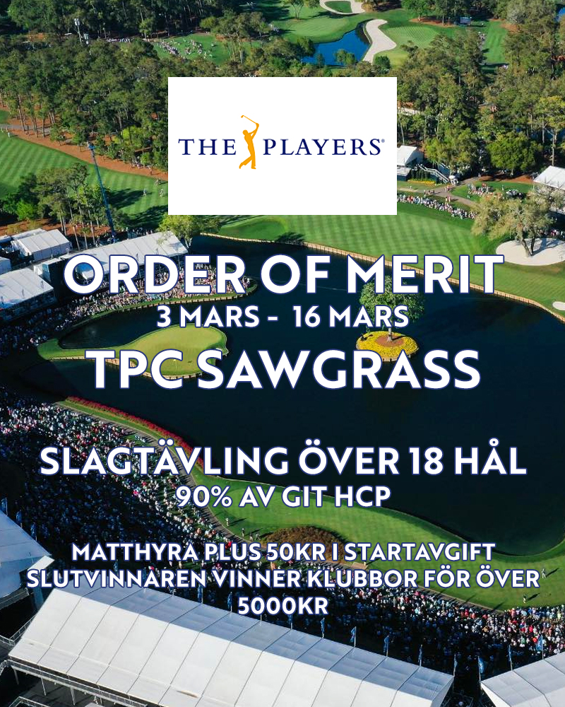 Näst sista tävlingen för inomhussäsongen. Passa på att mäta dig mot världens bästa på denna välkända golfbana. Sedan bär det av mot final på Augusta National och fina priser. Ta din chans att vinna produkter från Cobra/Puma för över 5000kr.