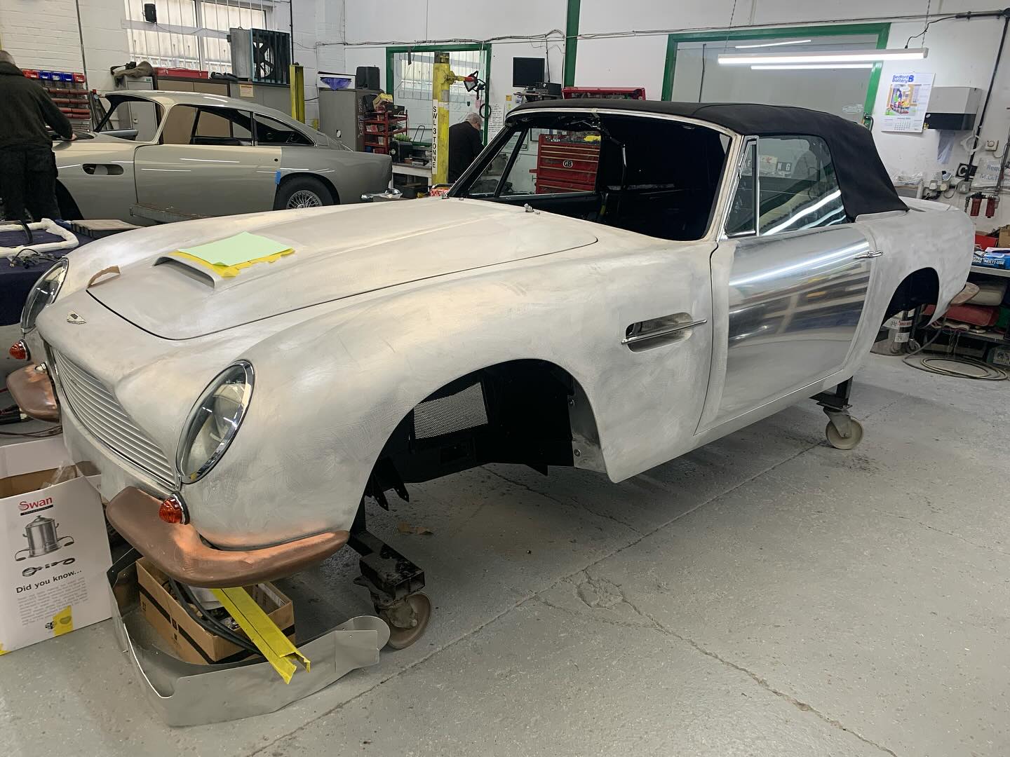 Dry build completed on this Aston Martin DB6 Volante and into the paint shop. #AstonMartin #DB6 #Volante #classicastonmartin