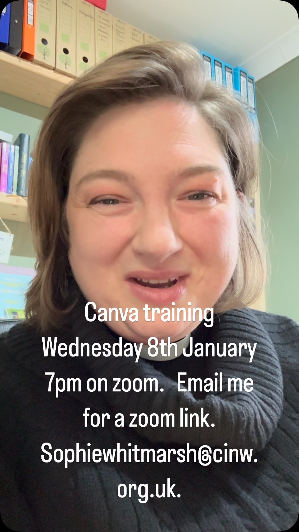 Canva training available this Wednesday evening. 7pm on zoom