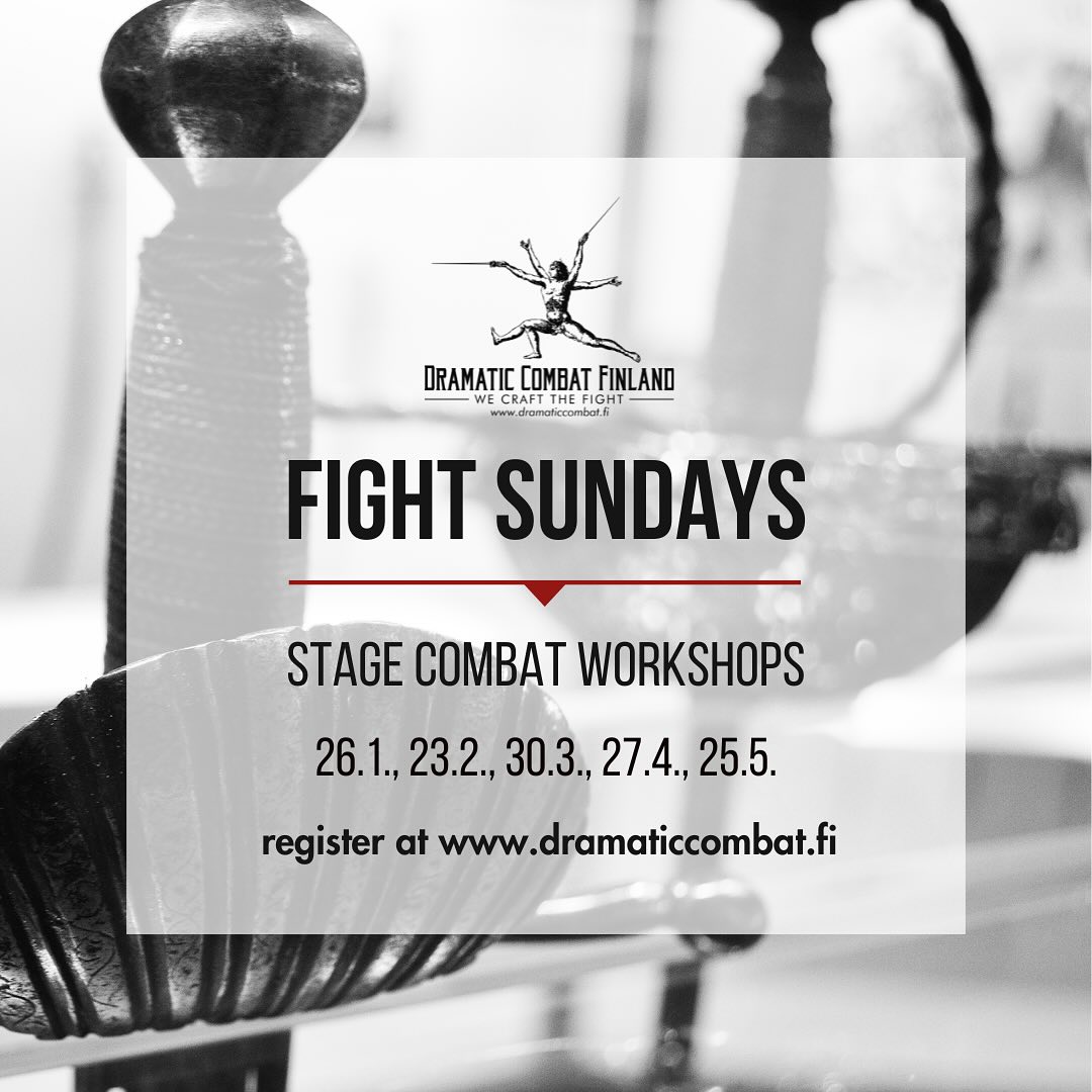 🌟 Spring Season is Here at Dramatic Combat Finland! 🌟
Registration is NOW OPEN for our Fight Sundays and Weekly Training! 💥
🗓️ First Fight Sunday: January 26th
🗓️ First Weekly Class: January 15th
Join the biggest professional group in Finland providing education in the field of dramatic violence for stage and film, for exciting open-level workshops! Perfect your skills, learn new techniques, and get ready to wow audiences with stunning fight choreography! 🎭💪
Don’t miss your chance to unleash your inner warrior! Sign up today! 🔥✨
#DramaticCombatFinland #StageCombat #FightSundays #WeeklyTraining #JoinUs
@nordicstagefight