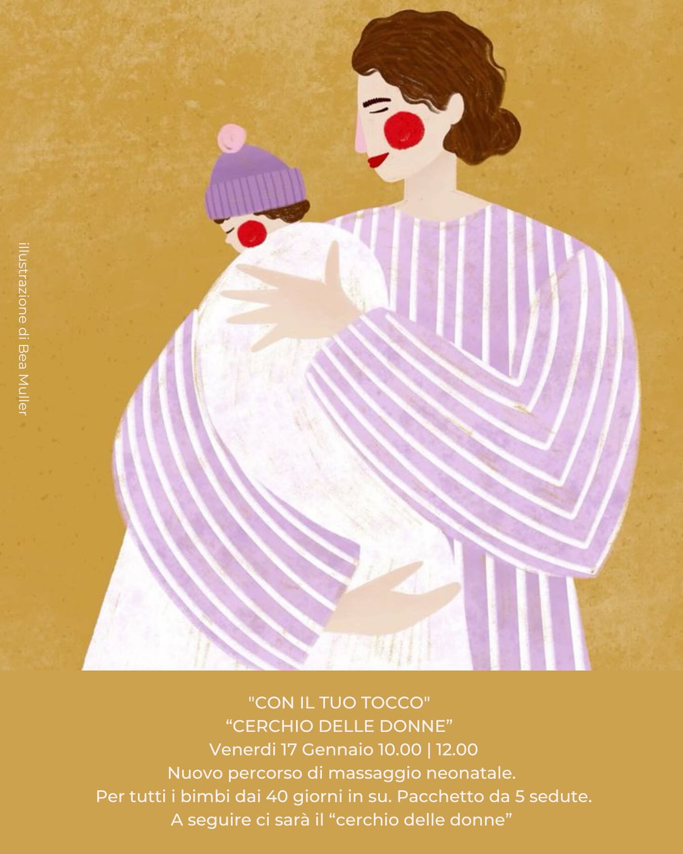 “Con il tuo tocco” è il nostro bellissimo corso di massaggio tenuto da @ostetrica.eleonorasciascia a cui segue il “cerchio delle donne”.
Un ciclo di cinque incontri dedicati a mamma e bambino, un momento di coccola e di scoperta l’uno dell’altro. ✨
Vi aspettiamo VENERDÌ 17 GENNAIO
Per info e prenotazioni info.pianobi@gmail.com
#massaggioneonatale #massaggio #madrefiglio #cerchiodelledonne #ostetrica #madri #milano #pianobi