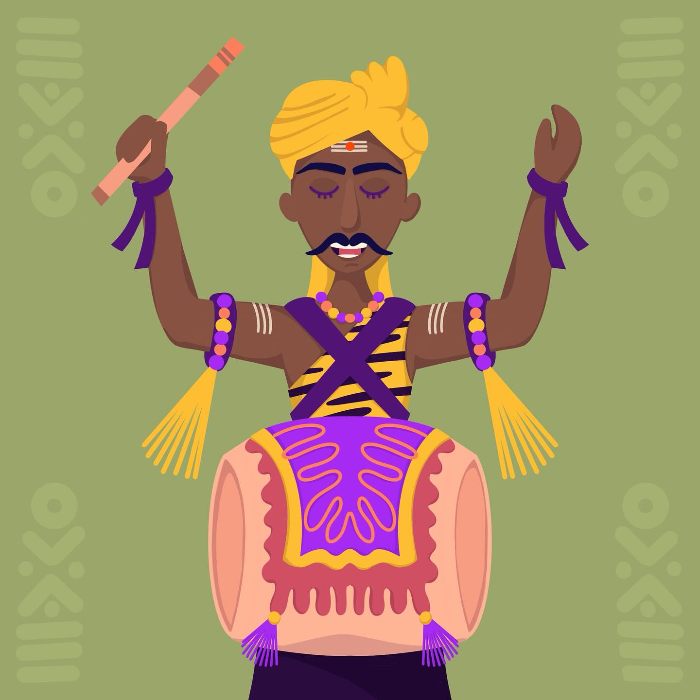 Nothing livens up a celebration better than the beats of Dollu Kunita! (ಡೋಲು ಕುಣಿತ)🥁
This thumping folk dance from Karnataka sounds as vibrant as it looks.
A core Basavanagudi memory—rushing out at the sound of these drums to catch a performance in a street parade.
🔸🟣🔸🟢🔸🟡🔸