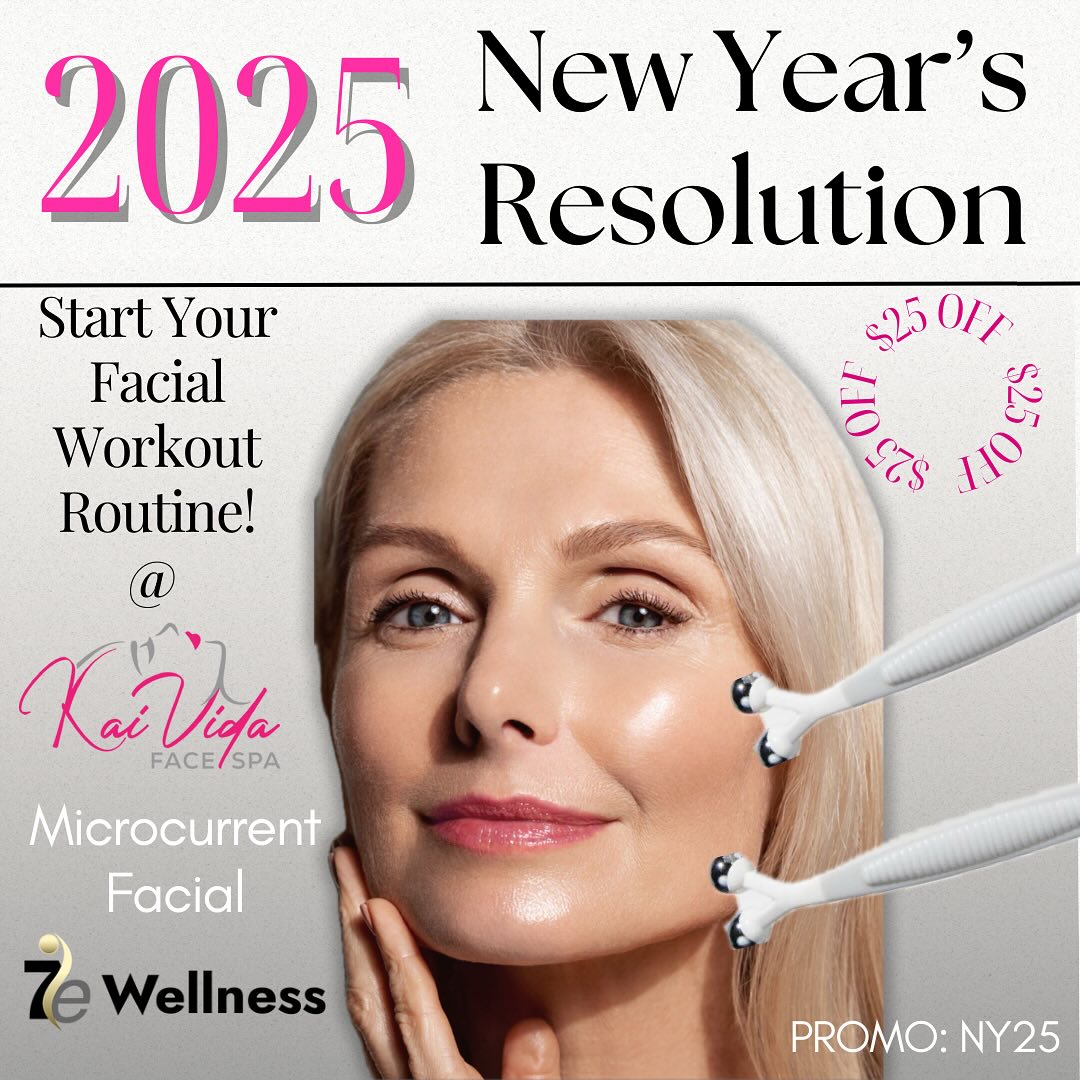 ✨ New Year’s Resolution: New Skin! ✨
Start 2025 strong with our Microcurrent Facial, also known as the Fitness Facial—your ultimate workout routine for your face! Tighten, lift, and contour your facial muscles while giving your skin the TLC it deserves.
💖 Yes, TLC = Tender Loving Care, but also Tighten, Lift, and Contour!
If you’re looking for a natural, non-invasive alternative to Botox, fillers, or other cosmetic procedures, it’s time to work out your face with this revolutionary treatment.
💥 Special Offer: Book in January and get $25 OFF your first Microcurrent Facial!
✨ Use PROMO: NY25
🎉 Let us help you achieve that “New Year, New Skin” glow—because you deserve it!
📅 Limited spots available. Text us 973-878-0729 or book online today!
#facial #glassskin #skincaretips
#NewYearNewSkin
#MicrocurrentFacial
#Microcurrent
#facelift
#Microcurrenttherapy
#AntiAging
#FitnessFacial
#FacialWorkout
#TightenLiftContour
#NaturalGlowUp
#SkinCareGoals
#HealthySkinJourney
#KaiVidaFaceSpa
#SkinCare
#2025GlowUp
#NewYearNewYou
#SkinFitness
#GlowUp2025