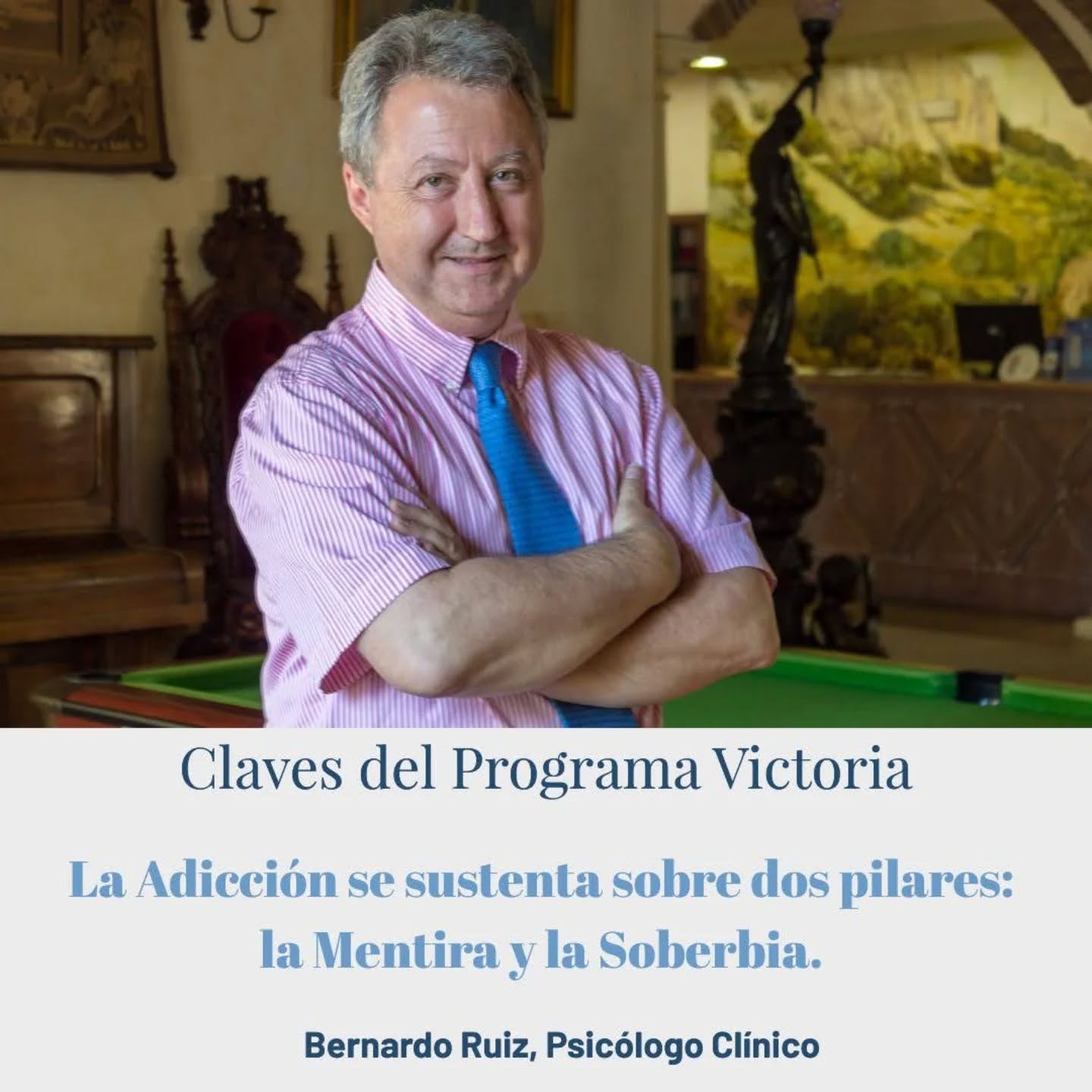 Pasos para superar la adicción al alcohol, o a otras drogas:
1.- Reconocer que tienes un problema. Que tu conducta se te está yendo de las manos.
2.- Aceptar que, a pesar de tus intentos, no consigues controlarte ni evitar las recaídas.
3.- Confiar en la ayuda de profesionales especializados.
4.- Participar en un Programa Terapéutico y seguir fielmente sus enseñanzas.
5.- Mantener la atención y perseverar en el cambio.
Hoy en día hay muchas opciones terapéuticas. No todas son iguales, aunque la mayoría se parecen mucho entre si.
En cambio, el Programa Victoria lleva funcionando desde 1984, con un enfoque radicalmente diferente y obteniendo excelentes resultados terapéuticos.
Para más información
www.programavictoria.com