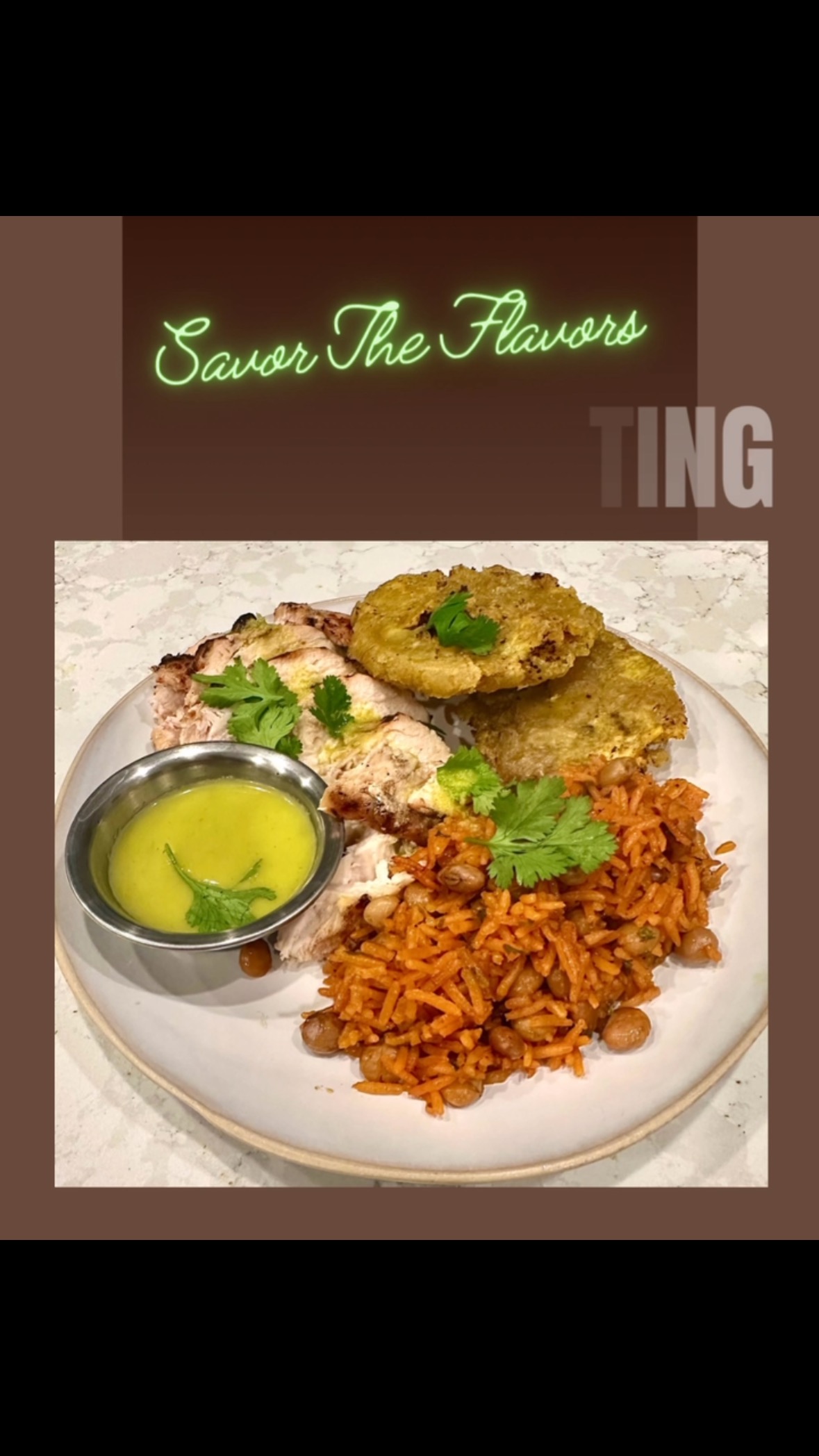 Spanish dinner date:
Arroz con Gandules, perfectly grilled chicken, and crispy tostones with a bold leche de tigre dipping sauce. Flavor explosion on a plate!
- If you’re having friends over to join in for this dinner date , remember to share the love and tag them in the post!
#FoodPhotography #Foodie #Foods #Foodstagram #Foodgasm #Foody #FoodLover #InstaFood #Dinner #LatinFood #GrilledChicken #Tostones #LecheDeTigre #ArrozConGandules #FoodLovers #DeliciousEats #HomeCooking #FoodieLife
#teamhappyfoodies