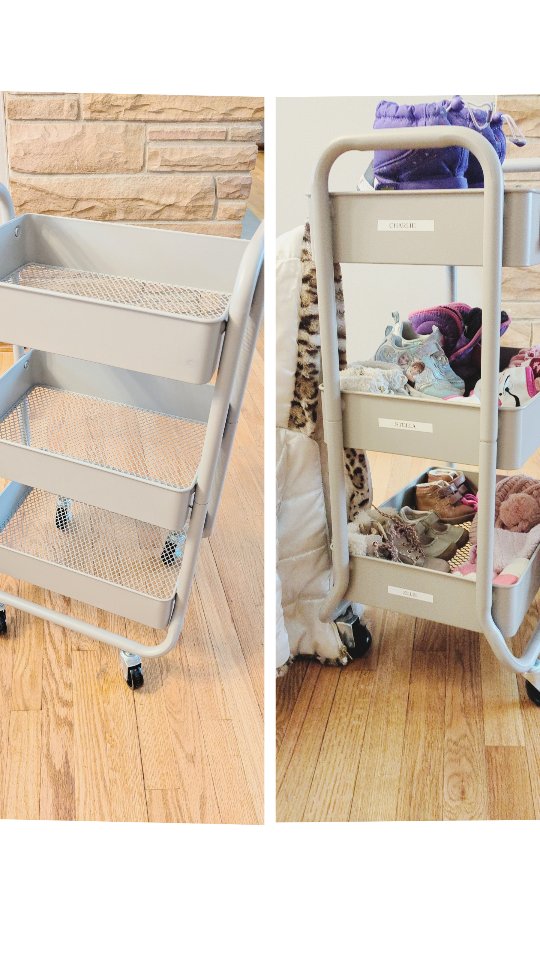 Is your winter gear everywhere? Organizing winter gear is not a one size fits all-- I had the kids snow gear hanging in our sunroom but it is way too cold to keep it out there right now in WI so I decided to utilize the @target cart we have with some @brightroombytarget hooks--each kid has a "contained shelf" with their hats, gloves, boots, and the pants and jackets can hang on the side. I can now keep it by the back door for stuff to dry and wheel it into the coat closet to get it out of way! Here's to keeping it together this winter 🤪❄️
#organizersofinstagram #organizinginspiration #wintergear #gloves #toddlermomlife #toddlerhacks