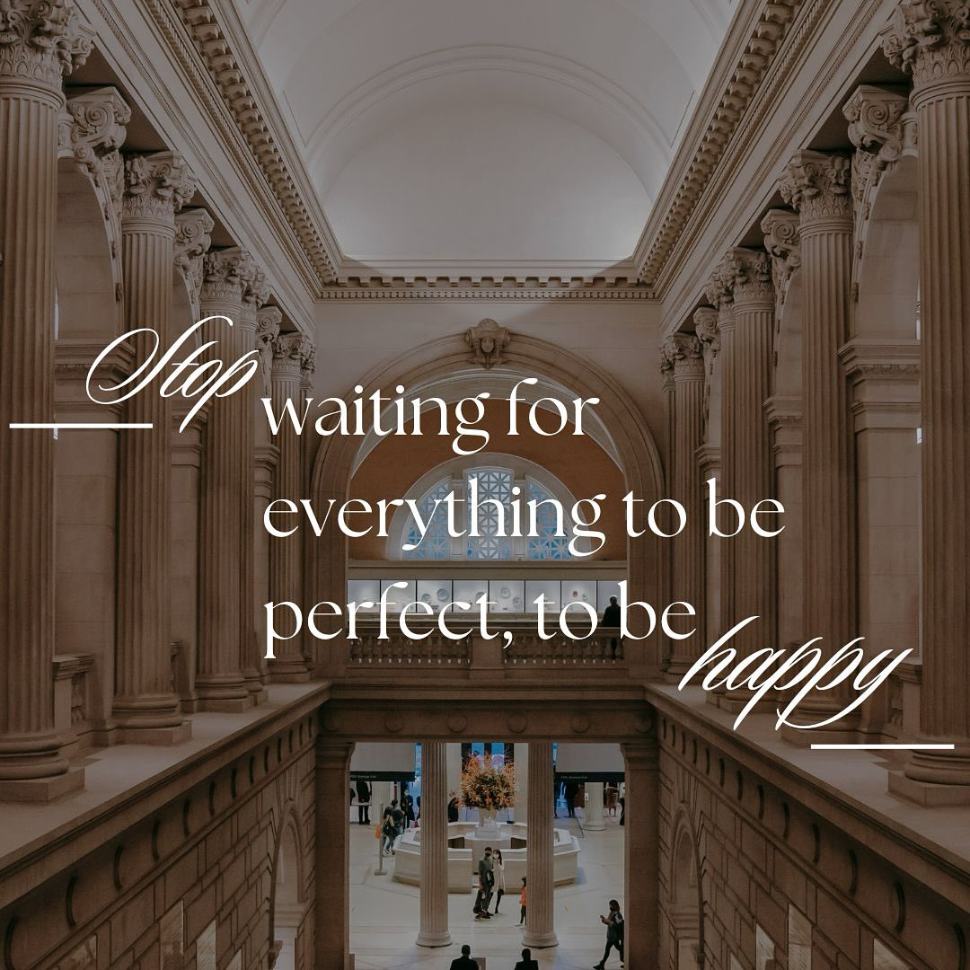 stop waiting and start. the best day to start was yesterday and the second best day to start is today. 🤍