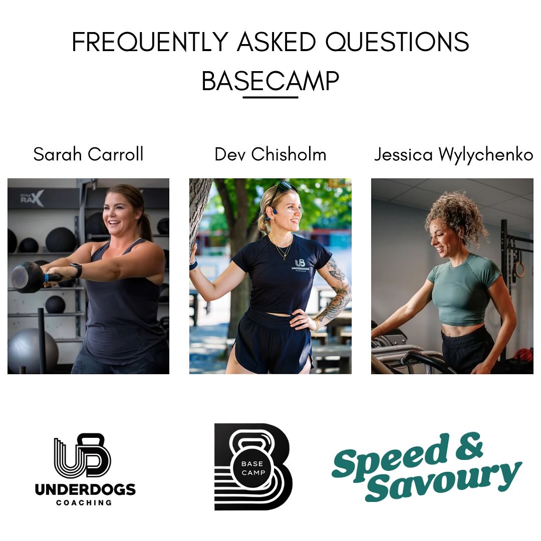 đ¨6 SPACES REMAINING đ¨
With registration closing this coming Friday (January 17), we wanted to post some frequently asked questions! Have a look through them, and if you have more questions feel free to reach out to us!
We are so excited to get to know all of you.
#underdogscoaching #speedandsavoury #runtrainfuel #community #bettertogether #runcoaching #personaltraining #dietitian