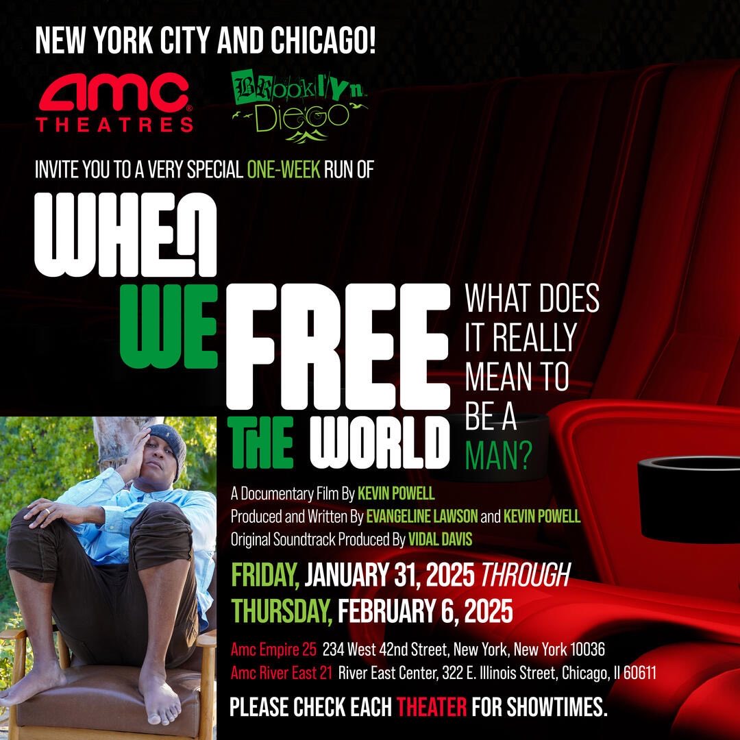 🎥 When We Free The World, a powerful documentary by @poetkevinpowell, hits theaters January 31 at AMC Empire 25 in NYC and AMC River East 21 in Chicago.
This thought-provoking film explores What does it mean to be a man? through the voices of 70 men across five generations, paired with an all-Black-male original soundtrack by multi-GRAMMY-nominated Vidal Davis.
📅 Showing until February 6. Don’t miss it!
#WhenWeFreeTheWorld #KevinPowell #Documentary #ManhoodRedefined