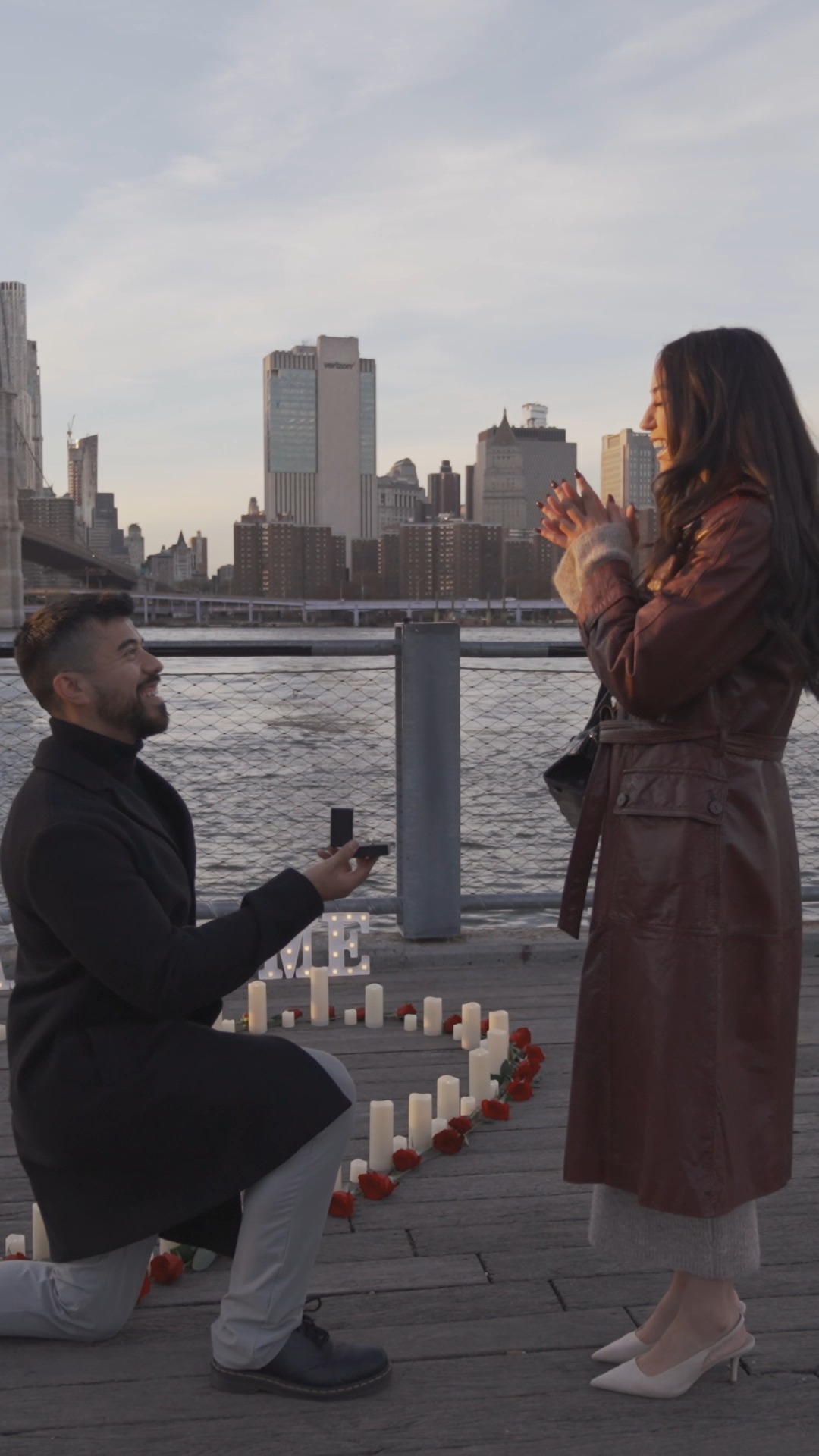 "Overwhelmed with joy as I said yes to my forever during this unforgettable surprise proposal!" โจ๐
.
.
.
#surpriseproposal #dumbo #brooklyn #love #shesaidyes