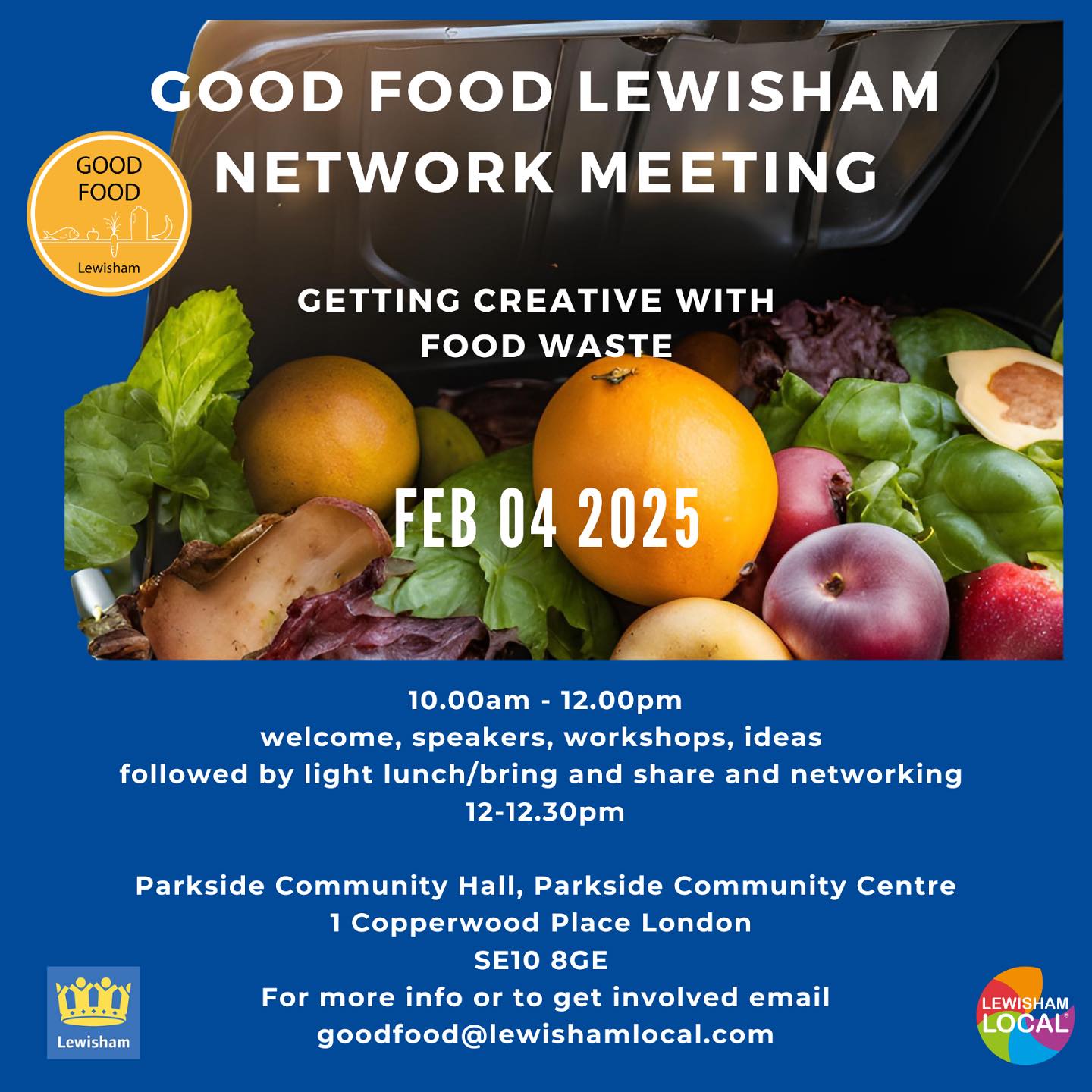 🎉Excited to announce the next Good Food Lewisham network meeting. If you have a passion for food, composting, food waste, Food growing, cookery and connection please join us on 4th Feb at our new home at Parkside Community Centre. Quick Event brite link Link in bio ⬆️. #https://www.eventbrite.co.uk/e/good-food-lewisham-network-meeting-tickets-1144173727419?utm_experiment=test_share_listing&aff=ebdsshiosGoodfoodLewisham #Foodwaste #Composting #Creative-ideas #lewisham