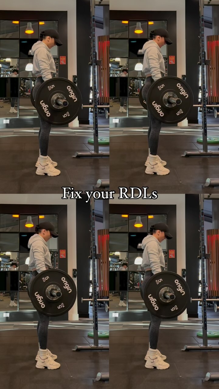 Here are 4 Common RDL Mistakes and how to fix them 👇
Romanian Deadlifts (RDLs) are a fantastic exercise to build posterior chain strength, but common mistakes can limit results or risk injury. Here’s what to avoid:
1. Bar Too Far From Legs: Keeping the bar too far forward disrupts your balance and places unnecessary strain on your lower back. Always keep the bar close, almost grazing your legs.
2. Overextending Your Back at the Top: Overarching at the top places excessive stress on your lower back. Instead, finish with a neutral, strong posture - standing tall without leaning backward.
3. Going Too Low: Excessively lowering the bar can cause your back to lose its neutral alignment. Stop when you feel a hamstring stretch while maintaining a neutral spine, typically below the knees.
4. Rounding Your Back: Letting your back round under tension increases injury risk. Keep your spine neutral by engaging your core and lats throughout the movement.