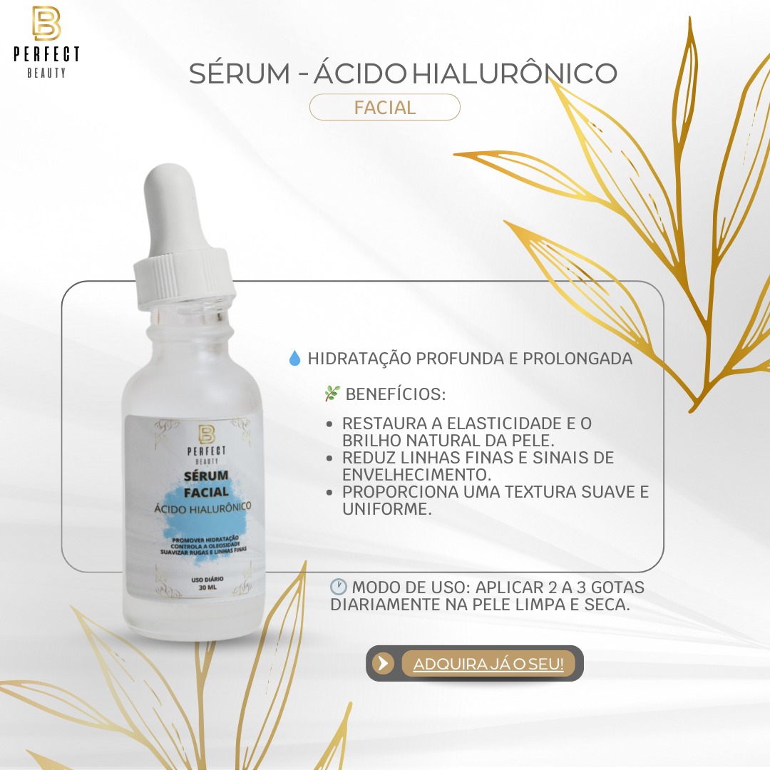 💧 A revolução do skincare chegou com a Perfect Beauty! 💕
Conheça o Sérum de Ácido Hialurônico da Perfect Beauty, o segredo para uma pele hidratada, radiante e rejuvenescida. 🌟
✨ Por que você vai se apaixonar?
✔ Hidratação Profunda: Reforça a barreira de hidratação da pele, deixando-a macia e suave.
✔ Efeito Antienvelhecimento: Reduz linhas finas e sinais de expressão, promovendo uma aparência mais jovem.
✔ Luminosidade Natural: Devolve o brilho saudável à sua pele, tornando-a mais uniforme e revitalizada.
✔ Leve e Não Oleoso: Ideal para todos os tipos de pele, incluindo as oleosas e sensíveis.
👉 Como usar?
Aplique algumas gotas no rosto limpo, pela manhã e à noite, antes do hidratante. Massageie suavemente até a pele absorver todo o sérum.
🌟 Dica de skincare: Use diariamente e potencialize sua rotina de cuidados com o poder do ácido hialurônico!
💙 Transforme sua pele com Perfect Beauty e sinta a diferença a cada gota.
📸 Marque a gente e mostre sua pele perfeita!
#PerfectBeauty #SerumDeAcidoHialuronico #SkincarePerfeito #PeleHidratada #BelezaNatural