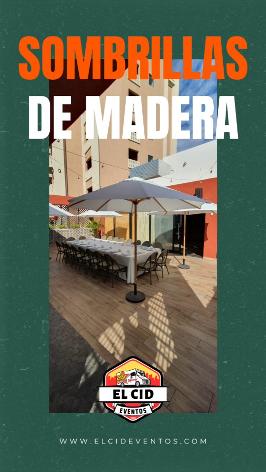 El Cid eventos, diseño, producción y coordinación de eventos. Alquiler de sombrillas de madera color Ivory. Asesor de eventos al 6677512892 y 6671772104 https://www.elcideventos.com #mieventoenelcid