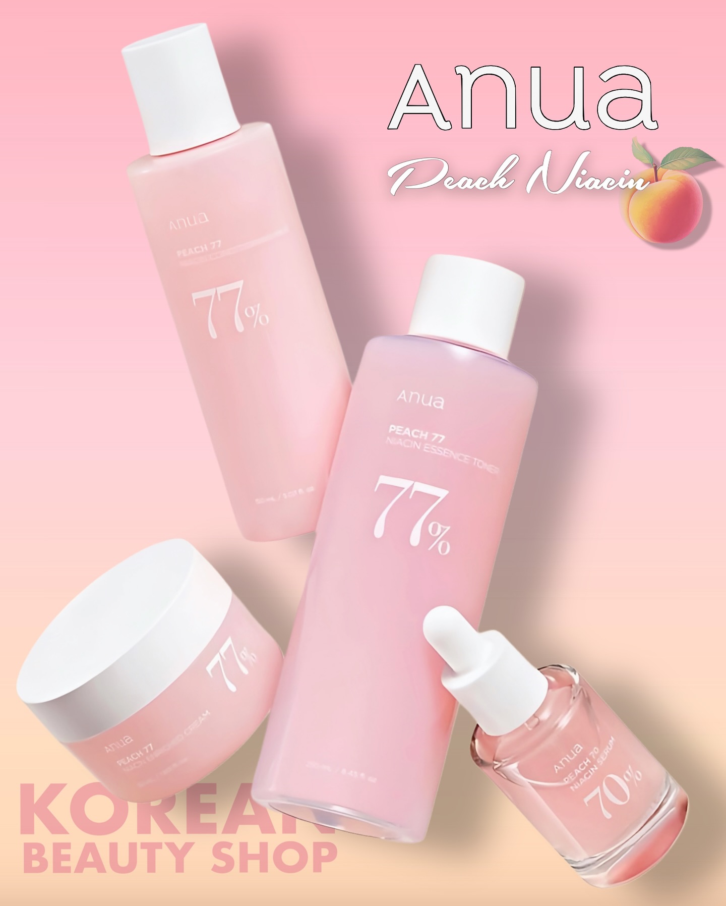 🍑 ¡Peach Lovers, atención! 🍑
La línea Peach Niacin de Anua ya está disponible en Korean Beauty Shop y promete cambiar el juego de tu skincare.
✨ Glow natural garantizado: revitaliza e hidrata profundamente tu piel. Esta línea es perfecta para quienes buscan un aspecto fresco y saludable.
💧 Lo mejor de Peach Niacin:
• Fórmulas ligeras con un una elevada concentración de extracto de melocotón.
• Un toque de Niacinamida para unificar el tono y darle vida a tu piel.
• Texturas que se absorben rápidamente aportando un acabado radiante.
🌟 Haz que tu piel hable por sí sola 🌟
🛍️🛒 Disponible ya @koreanbeautyshop_eu
#GlowPeach #AnuaSkincare #SkincareGoals
#PeachNiacin #KoreanBeautyShop #GlowUp #CosmeticaCoreana #NiacinamidaSerum #Cosmética #CosméticaConNiacinamida #AnuaPeach70NiacinSerum #SkincareCoreano #RutinasCoreanas #Niacinamida #kbeautyespaña #KbeautyPortugal #cosmeticavegana #CuidadoDeLaPielCoreano #PinkSkincare #CosmeticaNatural #CosméticaNatural #CosméticaBotánica #KBeautyEssentials #PeachGlow #CuidadoDeLaPiel #PielRadiante #NiacinamidePower #HidrataciónIntensa #PeachVibes #SkincareLovers