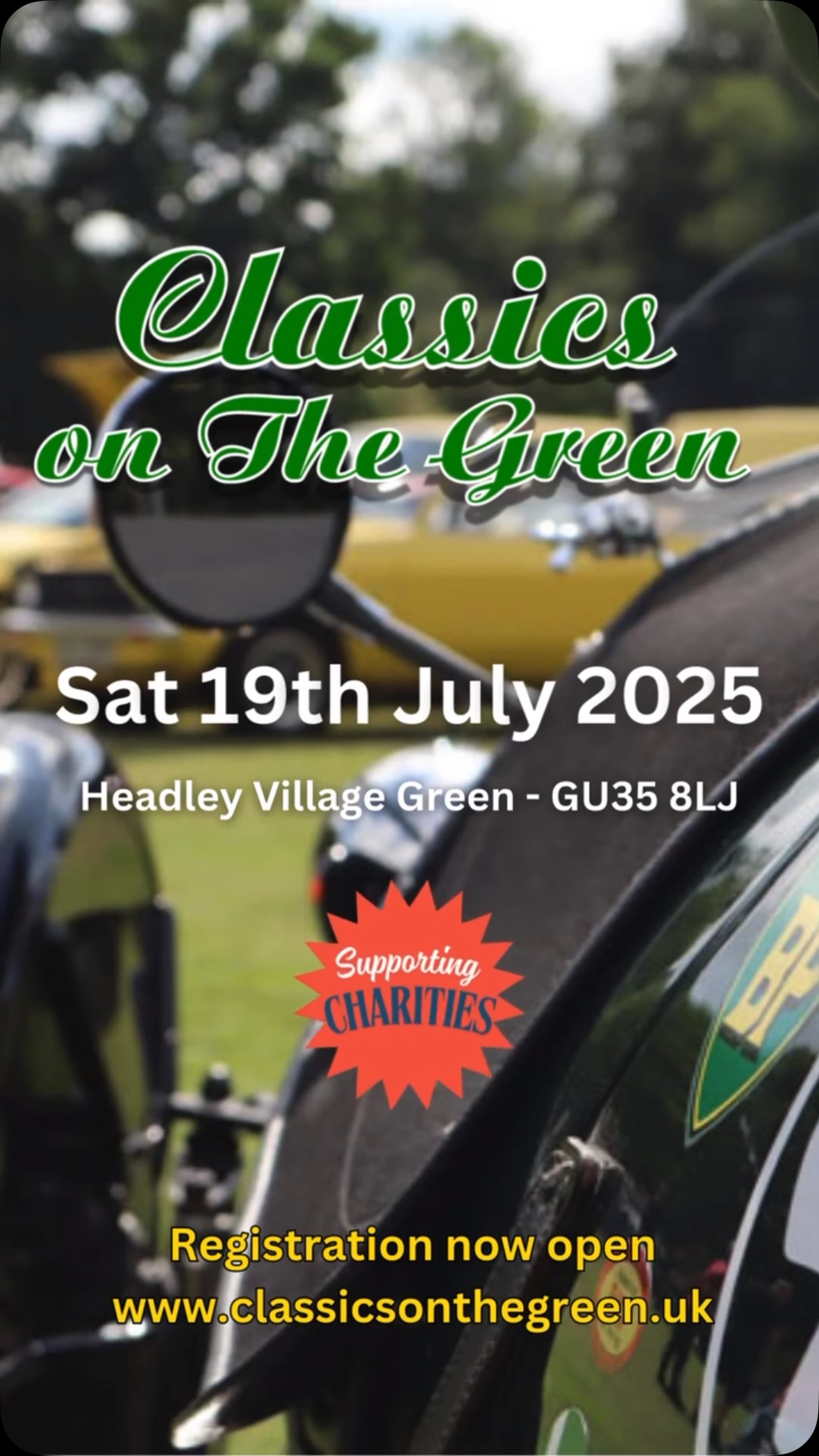 Nice little project supporting this event that raises money for charities.
It’s a great, annual event with some great looking cars and bikes. Really worth a visit.
It’s free admission for the general public.
Showcars and Stall book via the website https://www.classicsonthegreen.uk/