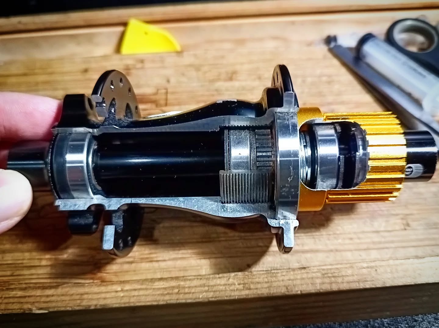 Starting the year with an eye catching cutout of the S1 #silenthub The crown that threads into the hubshell is excessively long, that its transfer torque capacity and fatigue strength is way beyond the requirement for even motor vehicles! The drive side bearing is nested within the replaceable crown itself, where the bearing can be replaced without removing the crown, and the S1 drive face-gears can be replaced by hand, in similar fashion to DT's Star Ratchets. The ultimate hub for out of bound adventures!
.
.
.
#patented #globally 💯 🚲🚲🚲 #canadian #silenthub #bigbearings #quality #assembledhere #handbuiltwheels #wheelsets #engineered #proprietarydesign #performance #wheels #boost #premiumalloy #tubeless #tubelesswheels #tairinwheels #enduro #mtb #enduromtb #yvr #604 #hub #wheelbuilding #bike #bikelife #vancouverbc