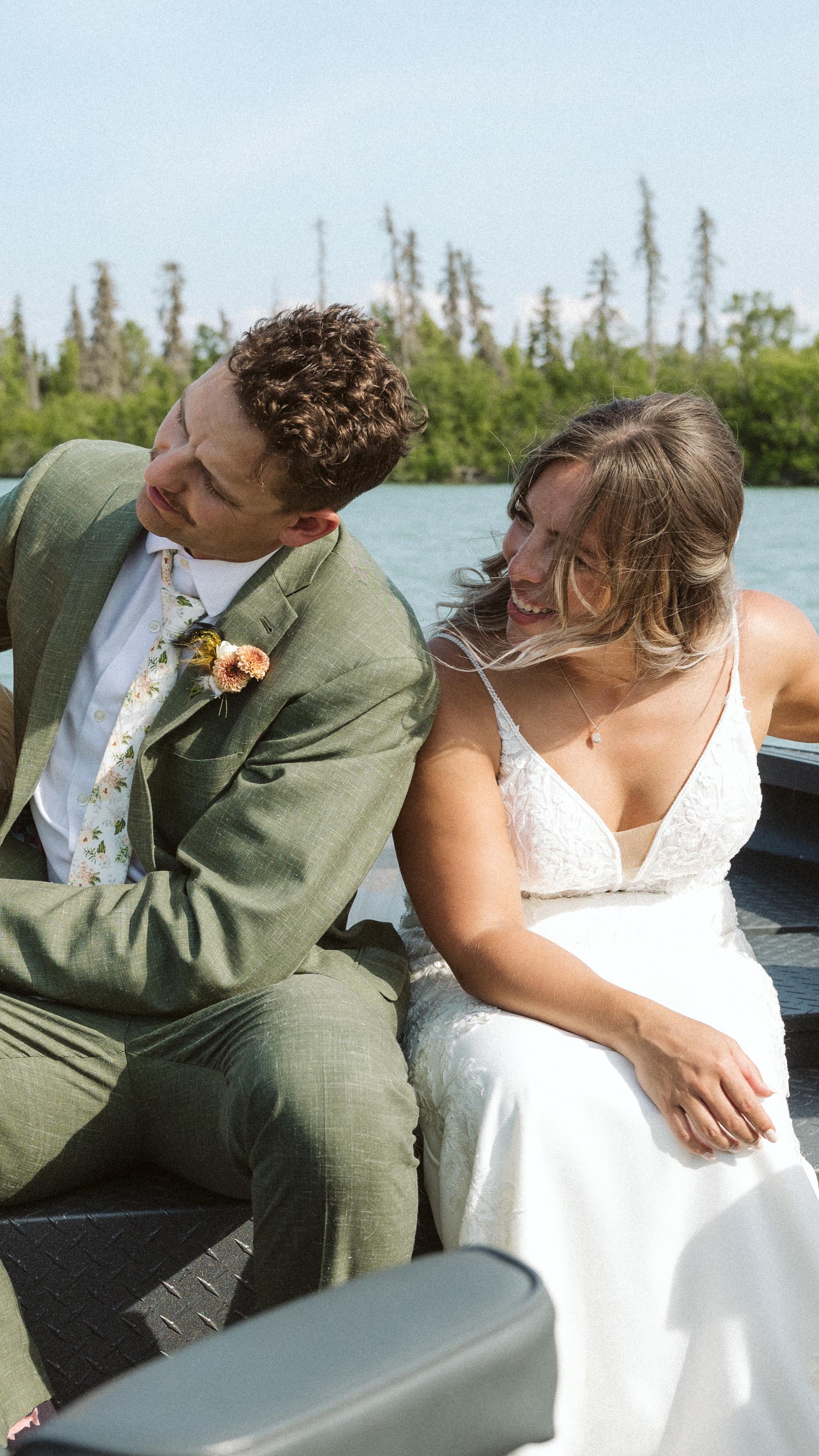 Smoke on the water🔥 #wedding #alaskawedding