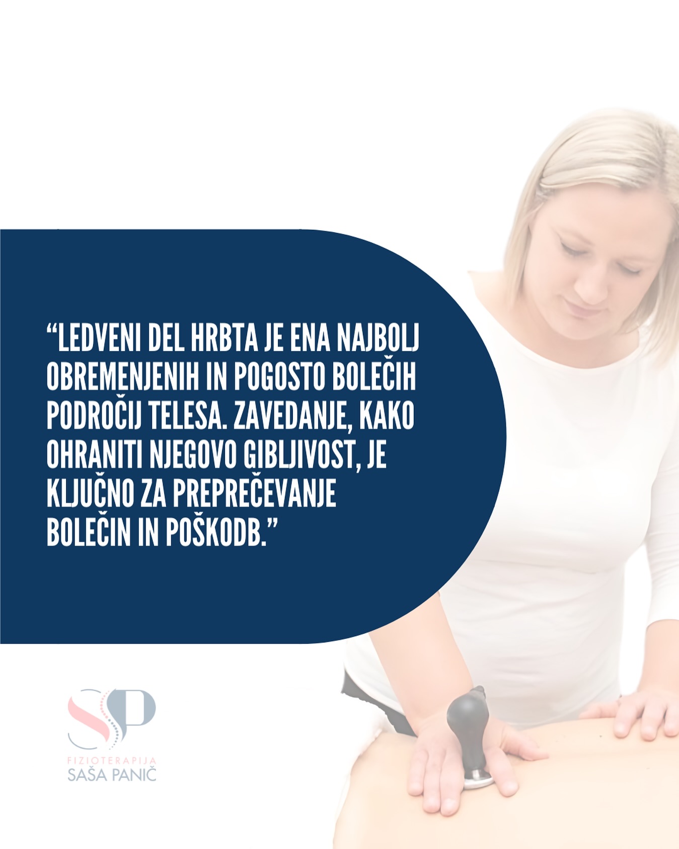 Če imate tudi vi težave z bolečinami v ledvenem delu, nam pišite in z veseljem vam bomo pomagali najti rešitev. ✨
#fizioterapija #fizio #fiziosasapanic #ledvenidel #ledvenidelhrbta #poskrbizase
