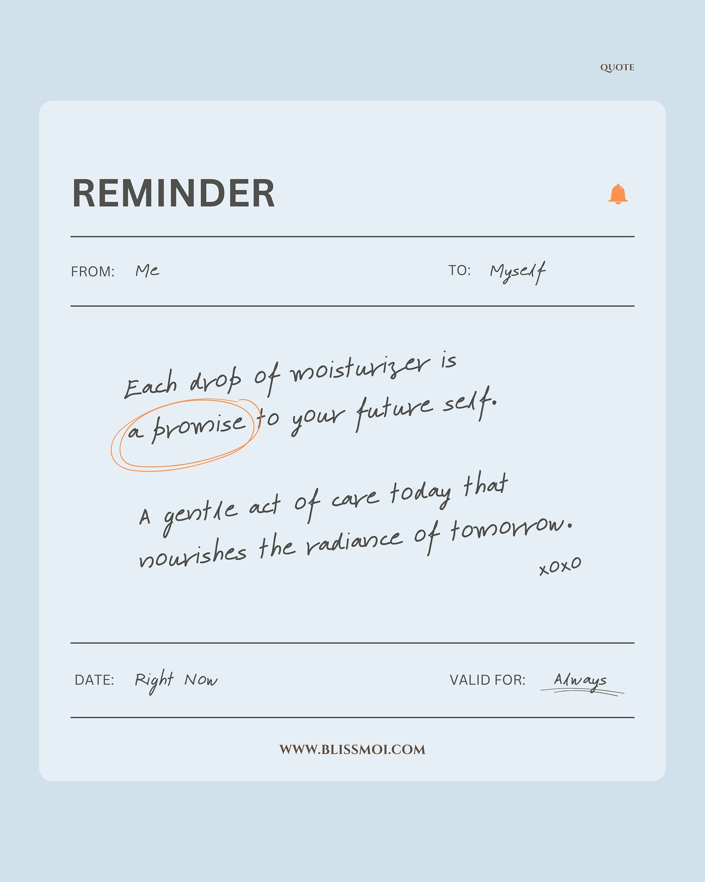 Every little moment of care today builds the glow you’ll thank yourself for tomorrow. 🌟 Nourish your skin, nurture your future. #blissmoiquotes💧
#SelfCareDaily #HydrationMatters #SelfCareRituals #glowfromwithin