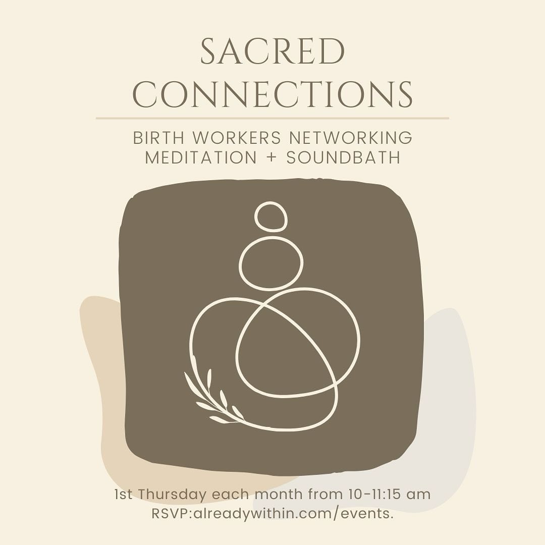 BIRTH WORKERS
NETWORKING MEDITATION + SOUNDBATH
1st Thursday Each Month - Begins 2/6 from 10-11:15 am with @pamkessinger @alreadywithinyoga
In the spirit of community, support, and shared wisdom, I warmly invite the birth workers of our community to join me for a soulful morning of connection, conversation, and relaxation. Together, we’ll gather in the sacred space to nourish not only our bodies and minds but also the deep, sacred work we do as birth support professionals.
This is a gathering for doulas, midwives, OB’s, acupuncturist, ayurvedic practitioners, lactation consultants, pelvic floor specialists, physical therapists, chiropractors, massage therapists, energy healers, birth photographers, and all those who hold space for families during transformative times. Whether you’re new to the area or have been a part of this sacred community for years, I would love to connect with you. Let’s share our stories, knowledge, and hearts in a warm, nurturing environment.
Please share this free monthly event with anyone you feel would benefit and like join! 🤍🙏🏼✨
RSVP for this free event via link / events in bio.