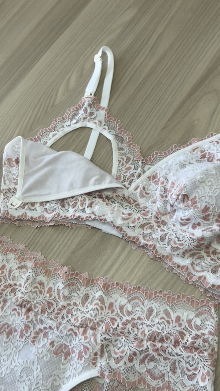 🪡 Sewing for friends is always a joy, especially for such a special moment in life!
I put together this Nursing bralette with a matching pair of Arabella panties for a soon-to-be mom 💕
The bralette is size L band with an XL cup (with a small adjustment for extra room), and the Arabella Panties are size XL. For this project, I used stretch lace and modal spandex for lining. I absolutely love this lace, it’s so delicate 💕
Want to make a set like this for yourself or as a gift? Both patterns are available through the link in my bio ✨
#sewingproject #sewingpattern #nursingbra #sewinglingerie