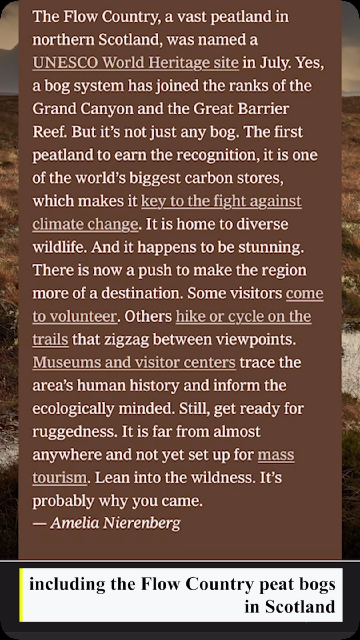 Listed as one of the top places in the world to visit in 2025 by the New York Times, the Flow Country is a vast peat bog that covers much of Caithness in our corner of the north of Scotland.
It hosts a diverse range of specialist plants and wildlife that have evolved to live in this environment and stores 400 million tonnes of carbon formed as vegetation rots and turns to peat. This is more carbon than all the UK’s forests and woodlands combined. And, on top of that, It is also an internationally important place for wildlife, including birds like red-throated diver, golden plover and greenshank.
#exclusiveholiday #visitscotland #familygatherings #dunnethead #luxuryscotland #dunnethead #houseofthenortherngate
#scottishhighlands #caithness #activeholiday #flowcountry #unescoworldheritage #peatland #carbonsink #wildlife #birdwatching #greentourism #nytimes